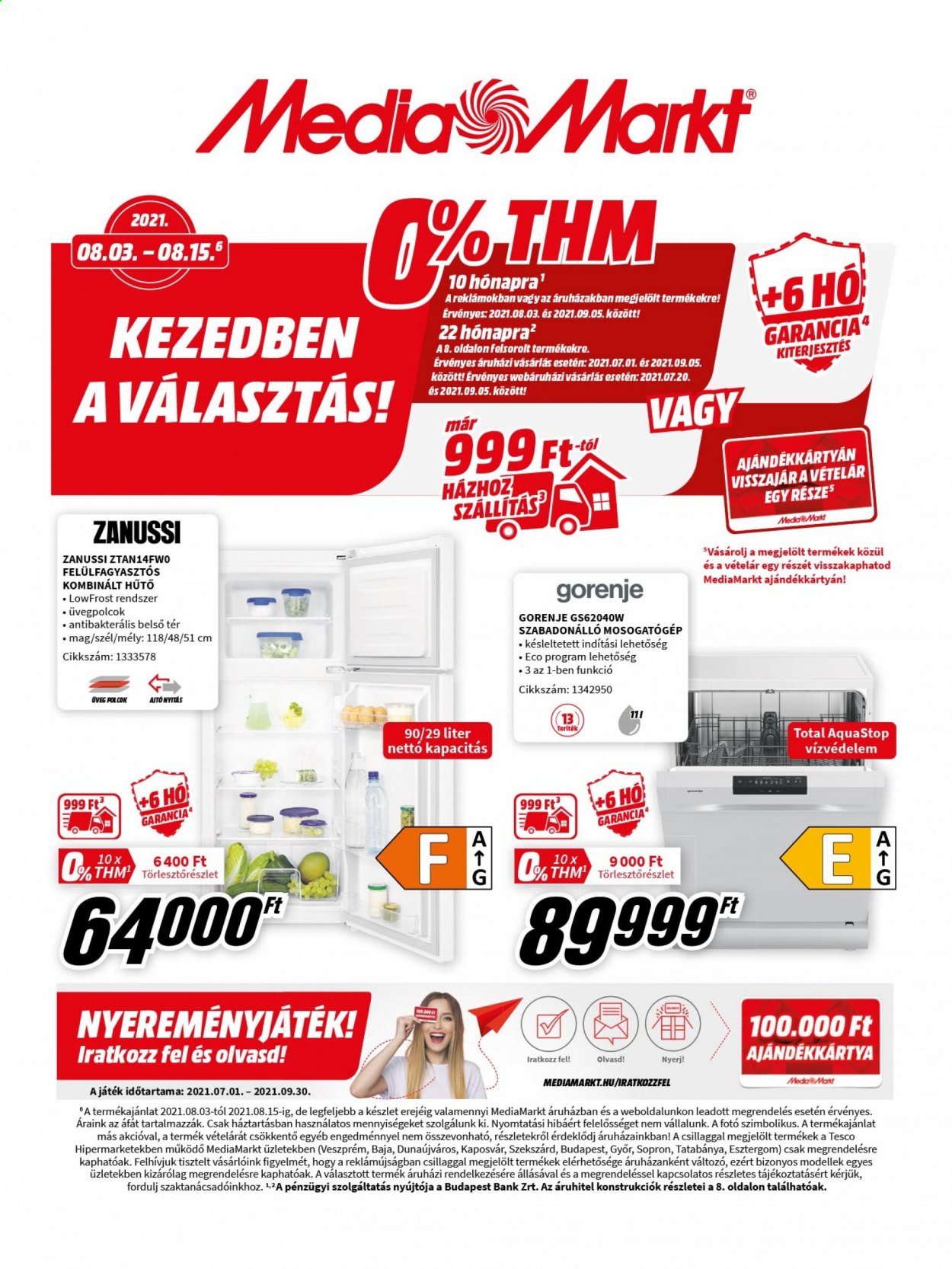 MediaMarkt akciós újságok - 2021.08.03 - 2021.08.15. Oldal 1