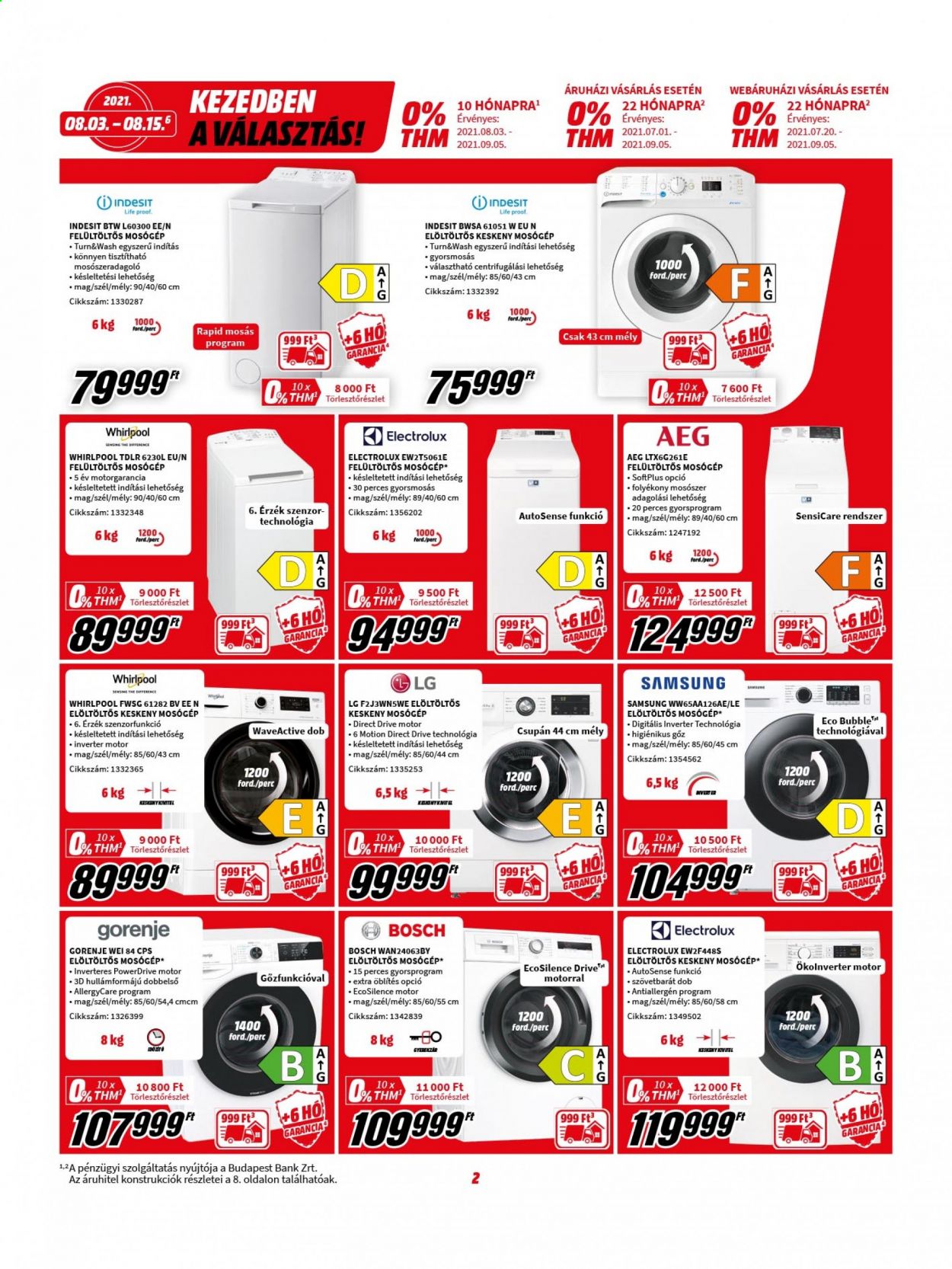 MediaMarkt akciós újságok - 2021.08.03 - 2021.08.15. Oldal 2