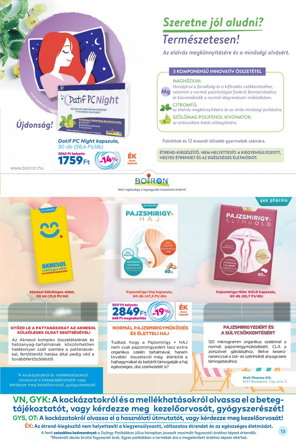 Gyöngy Patikák akciós újságok - 2021.08.01 - 2021.08.31. Oldal 13