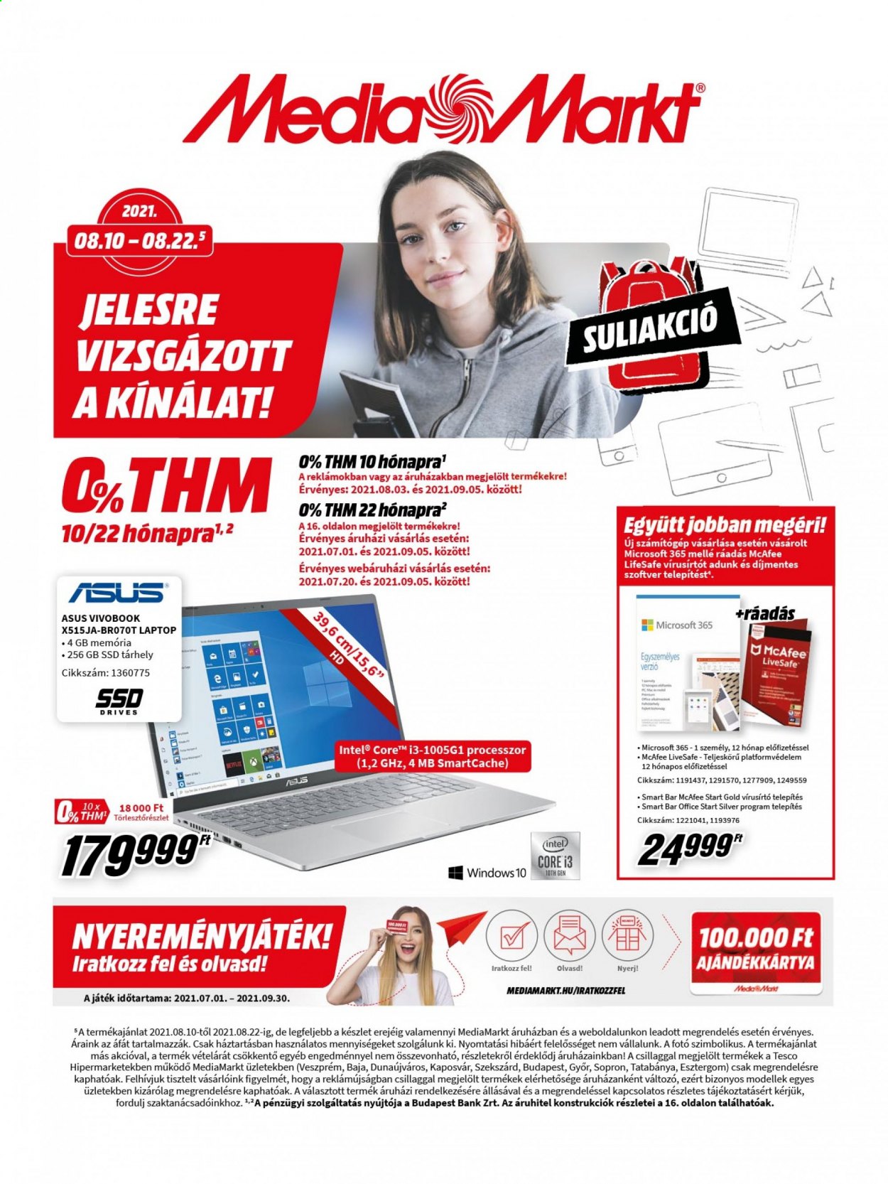 MediaMarkt akciós újságok - 2021.08.10 - 2021.08.22. Oldal 1