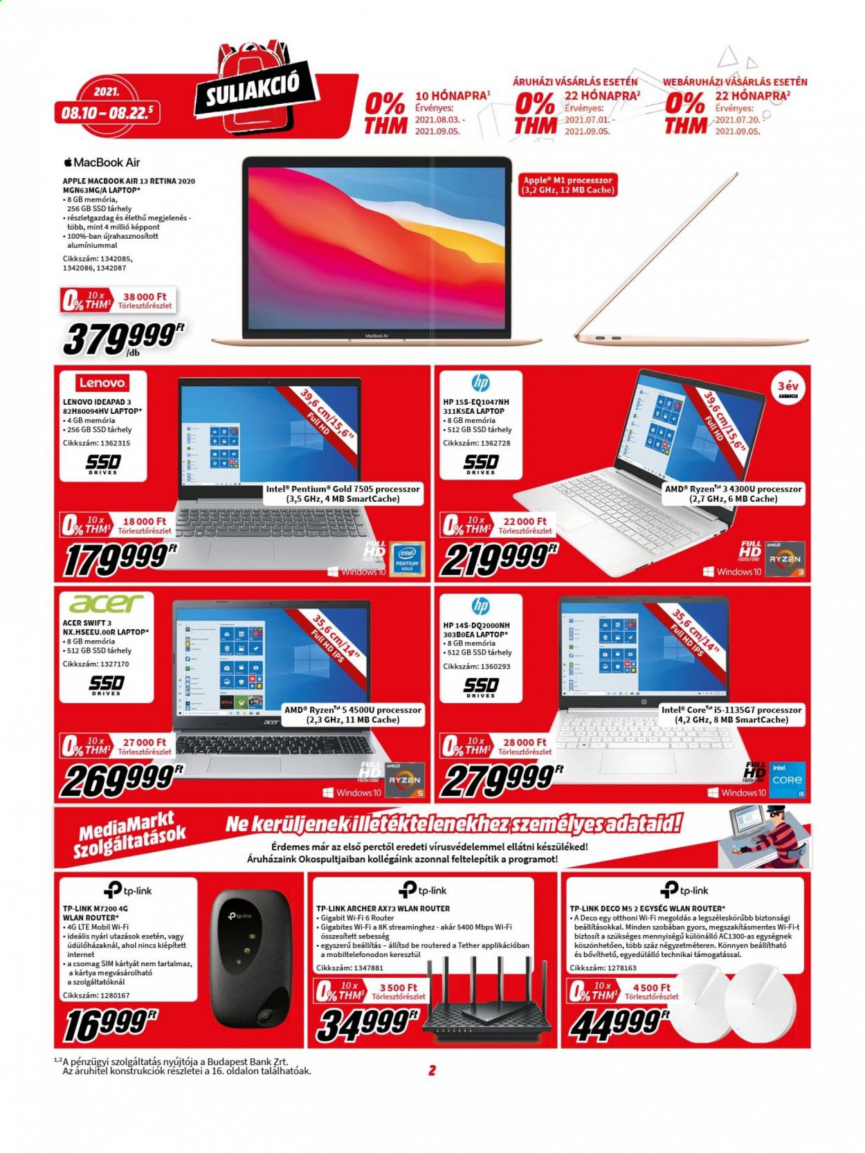 MediaMarkt akciós újságok - 2021.08.10 - 2021.08.22. Oldal 2