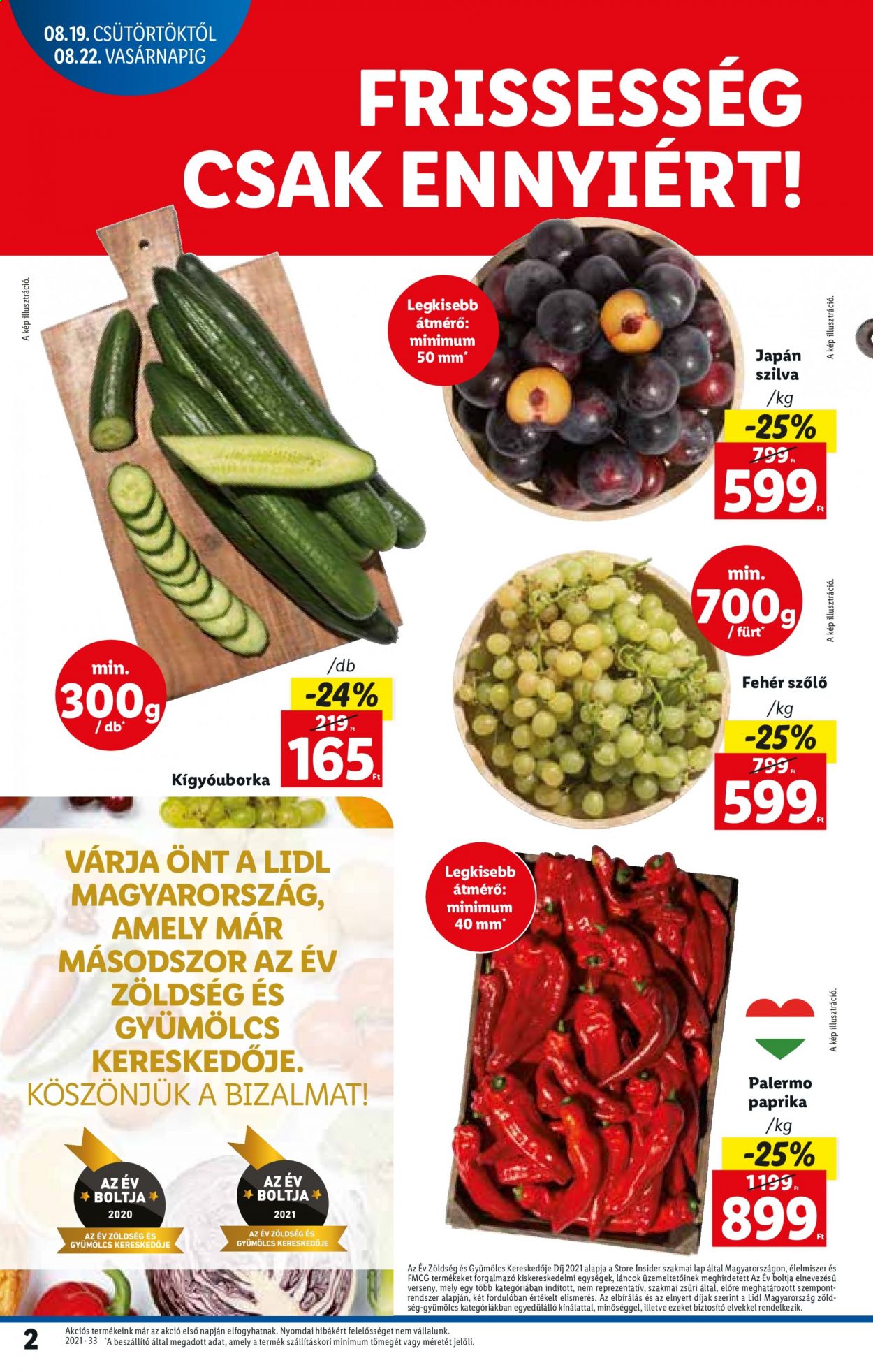 Lidl akciós újságok - 2021.08.19 - 2021.08.25. Oldal 2