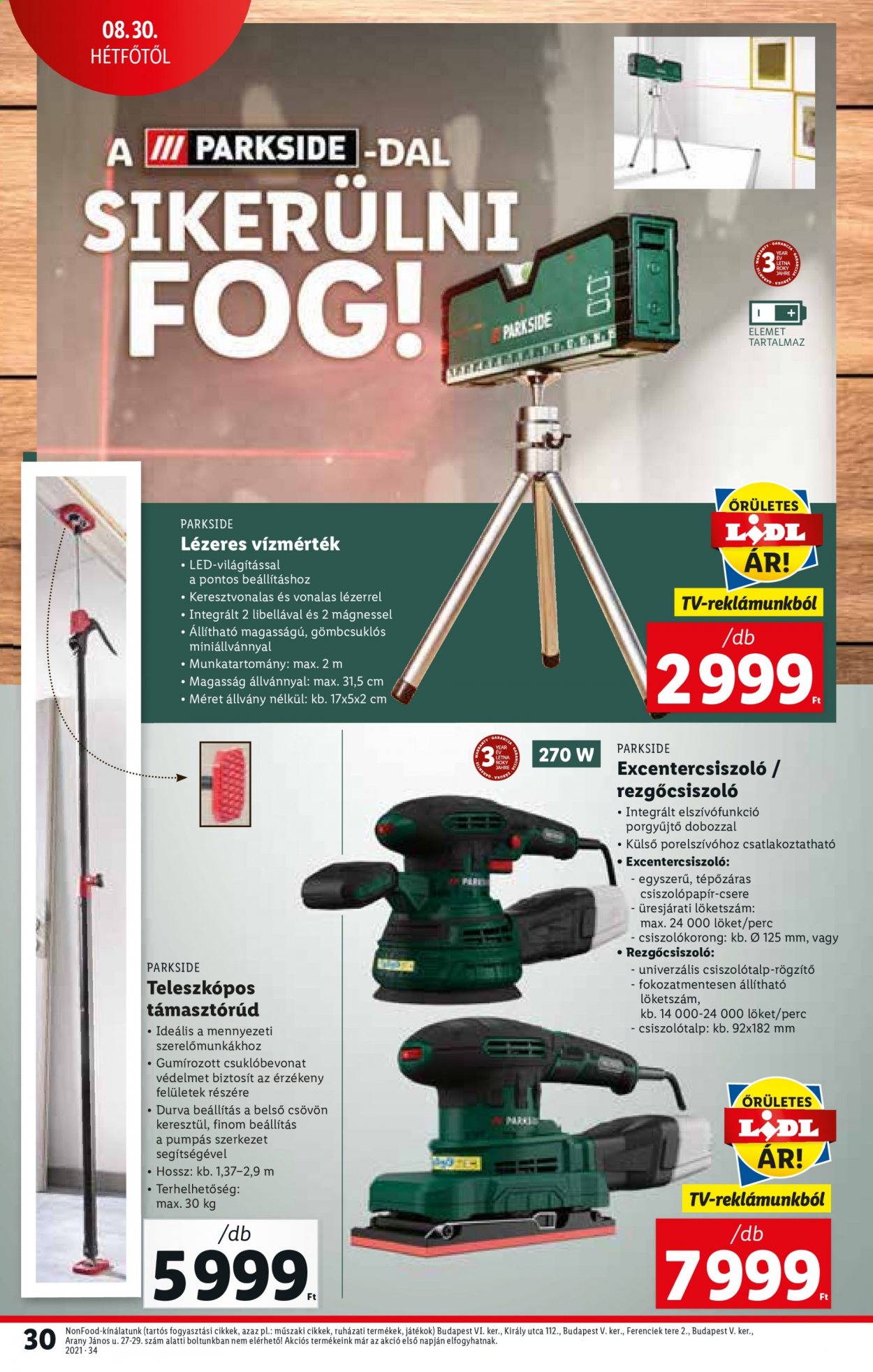 Lidl akciós újságok - 2021.08.26 - 2021.09.01. Oldal 30