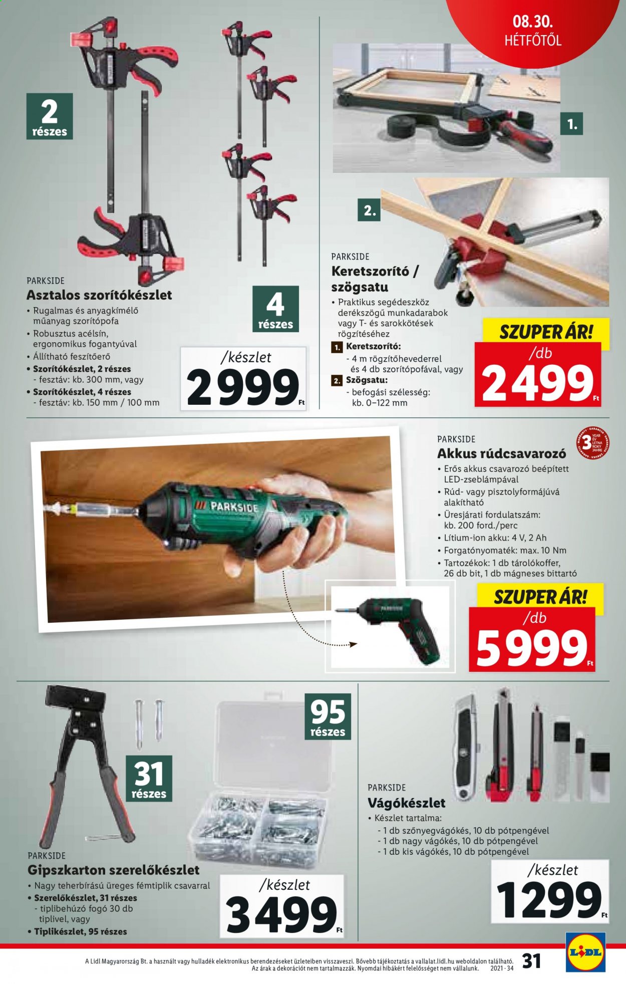 Lidl akciós újságok - 2021.08.26 - 2021.09.01. Oldal 31