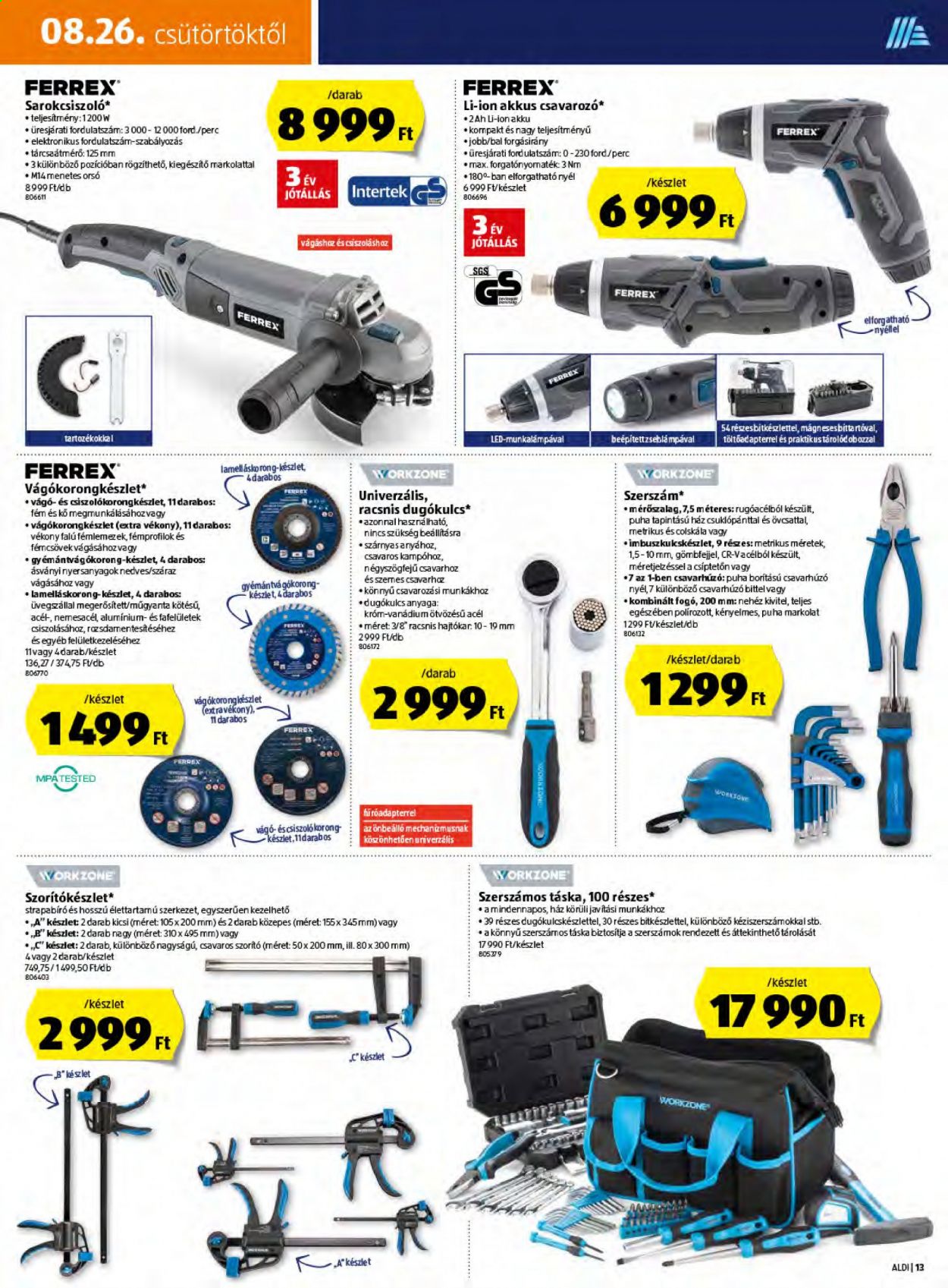 Aldi akciós újságok - 2021.08.26 - 2021.09.01. Oldal 13