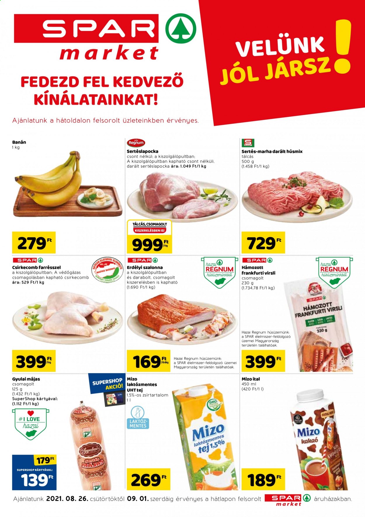 SPAR market akciós újságok - 2021.08.26 - 2021.09.01. Oldal 1