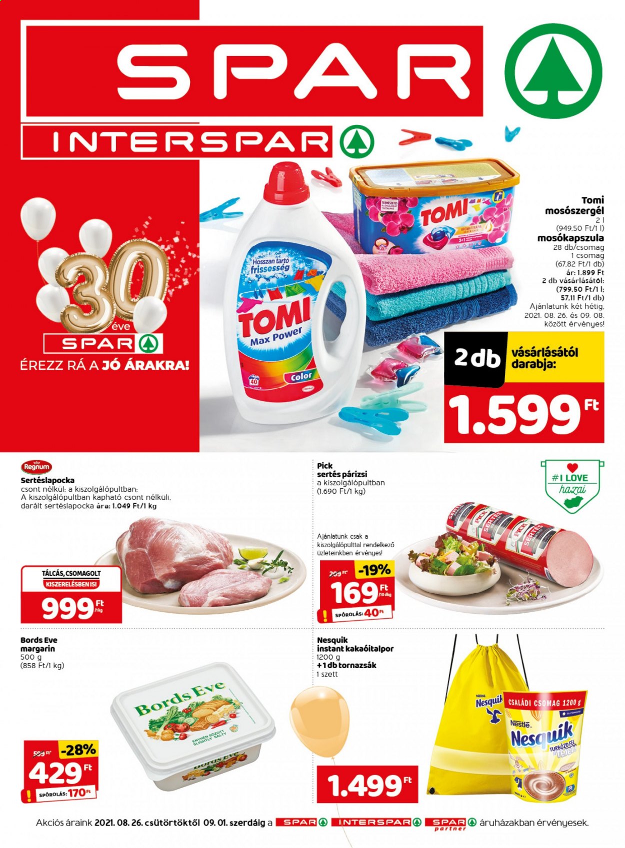 SPAR akciós újságok - 2021.08.26 - 2021.09.01. Oldal 1