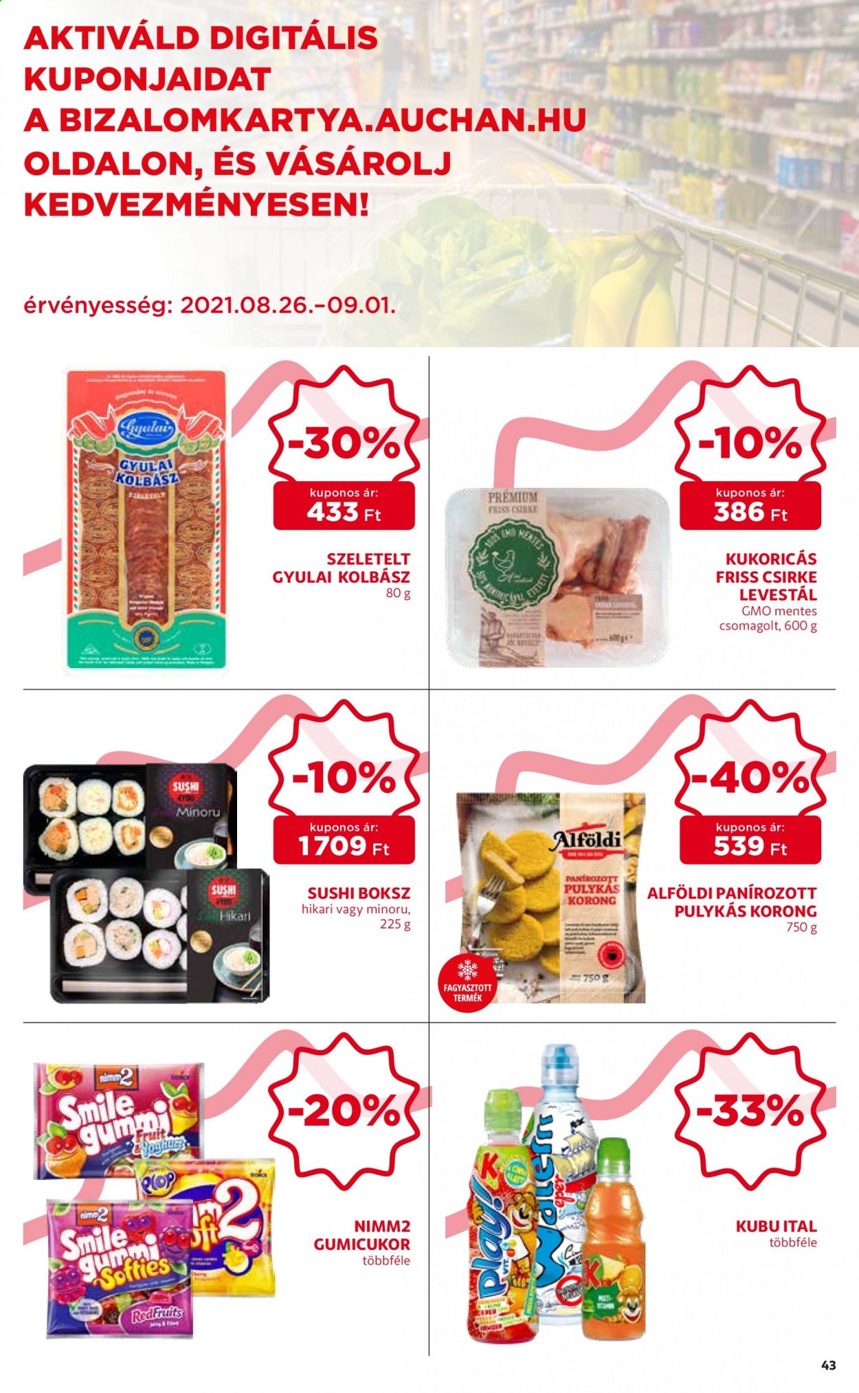 Auchan akciós újságok - 2021.08.26 - 2021.09.01. Oldal 43