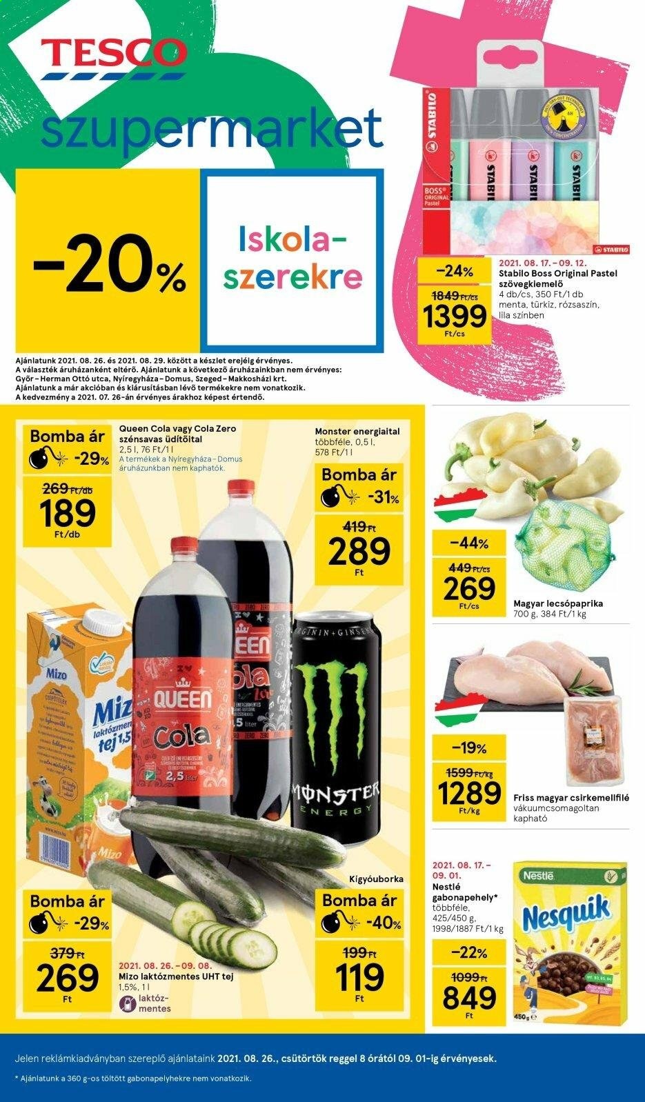 TESCO akciós újságok - 2021.08.26 - 2021.09.01. Oldal 1
