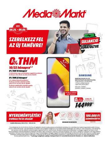 Újság MediaMarkt - 2021.08.25 - 2021.09.05.