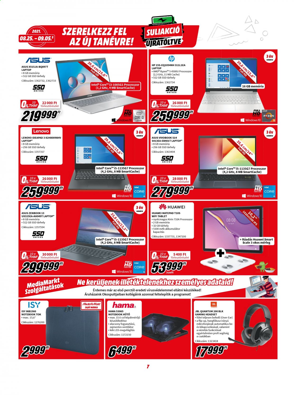 MediaMarkt akciós újságok - 2021.08.25 - 2021.09.05. Oldal 7