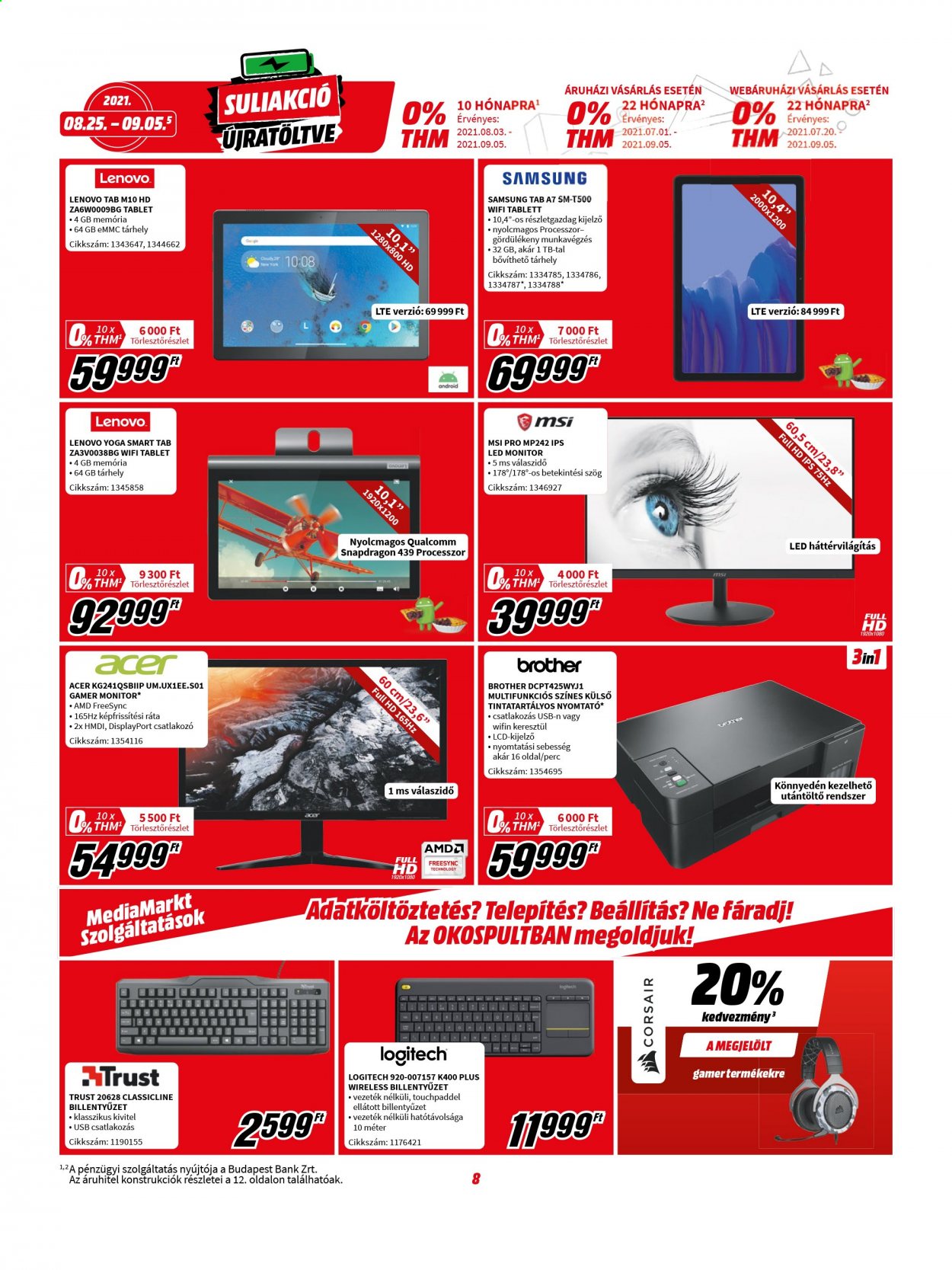 MediaMarkt akciós újságok - 2021.08.25 - 2021.09.05. Oldal 8