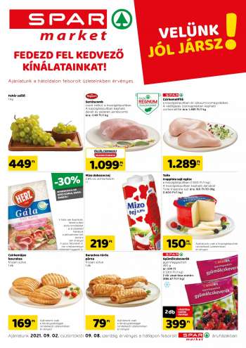 Újság SPAR market - 2021.09.02 - 2021.09.08.
