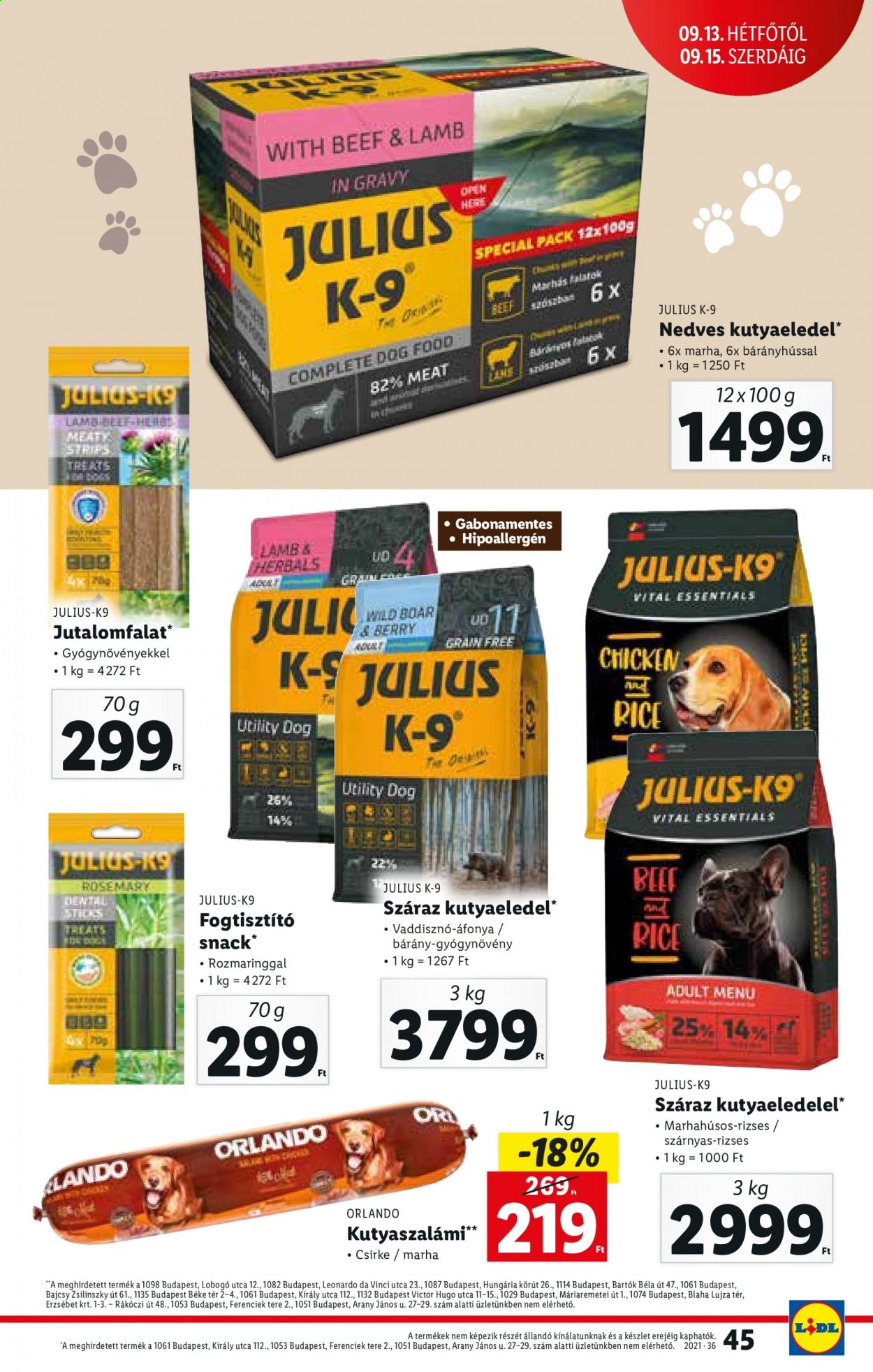 Lidl akciós újságok - 2021.09.09 - 2021.09.15. Oldal 45