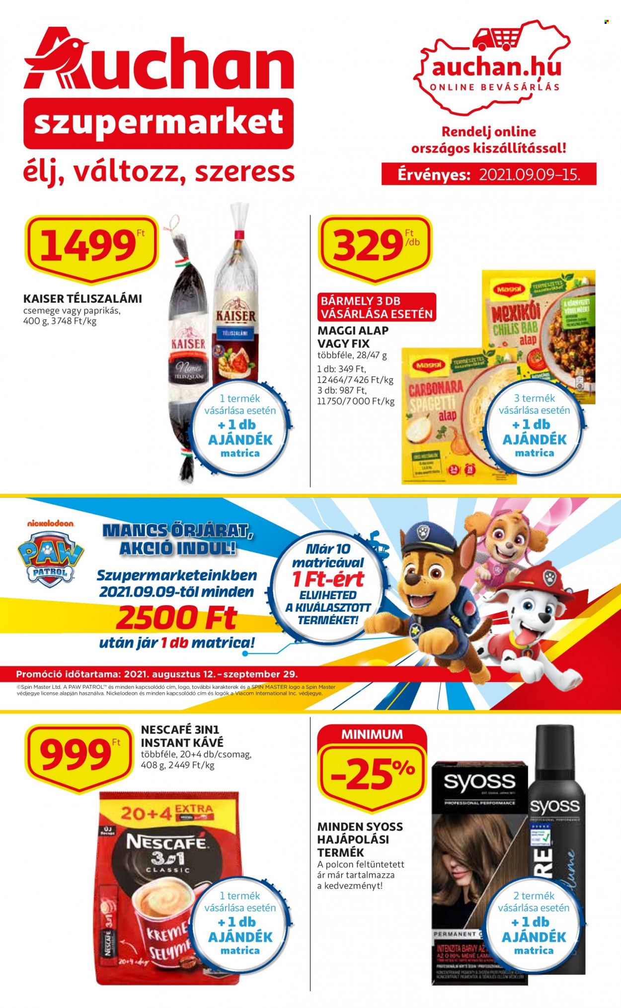 Auchan akciós újságok - 2021.09.09 - 2021.09.15. Oldal 1
