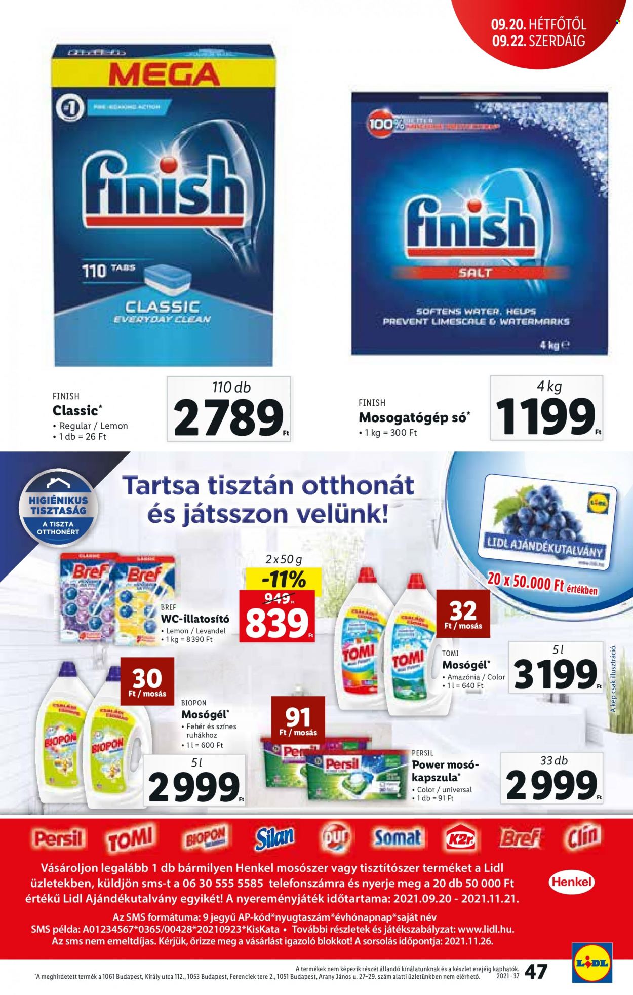 Lidl akciós újságok - 2021.09.16 - 2021.09.22. Oldal 47