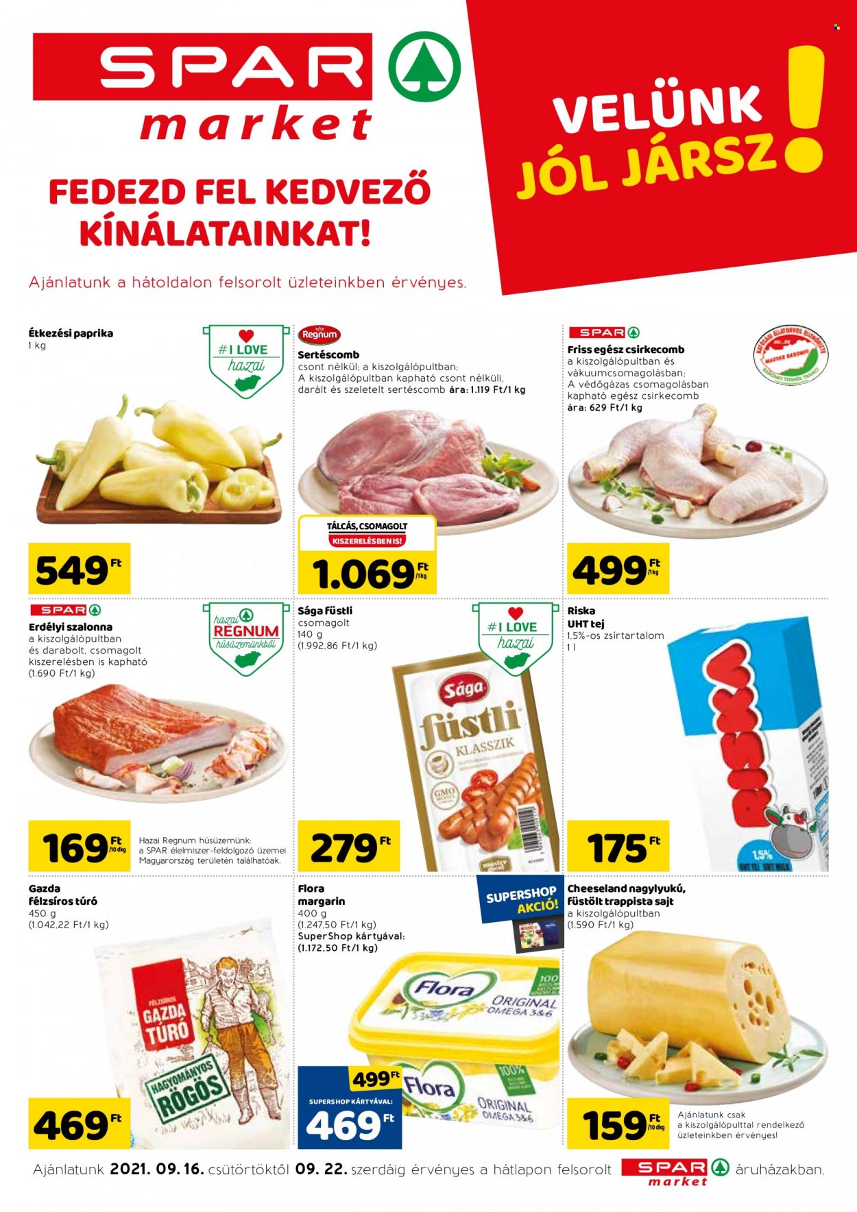 SPAR market akciós újságok - 2021.09.16 - 2021.09.22. Oldal 1