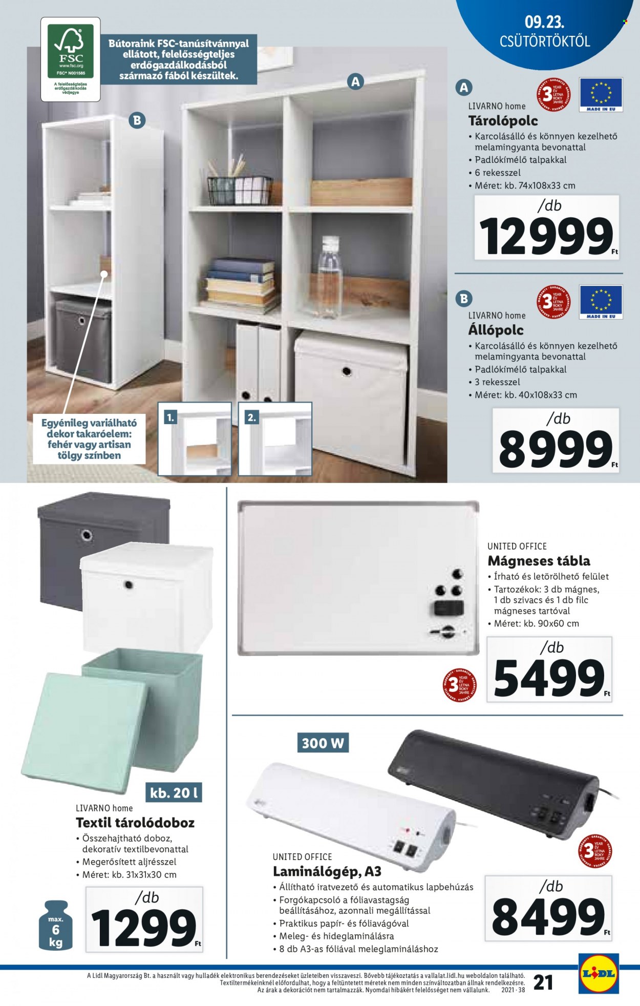 Lidl akciós újságok - 2021.09.23 - 2021.09.29. Oldal 21
