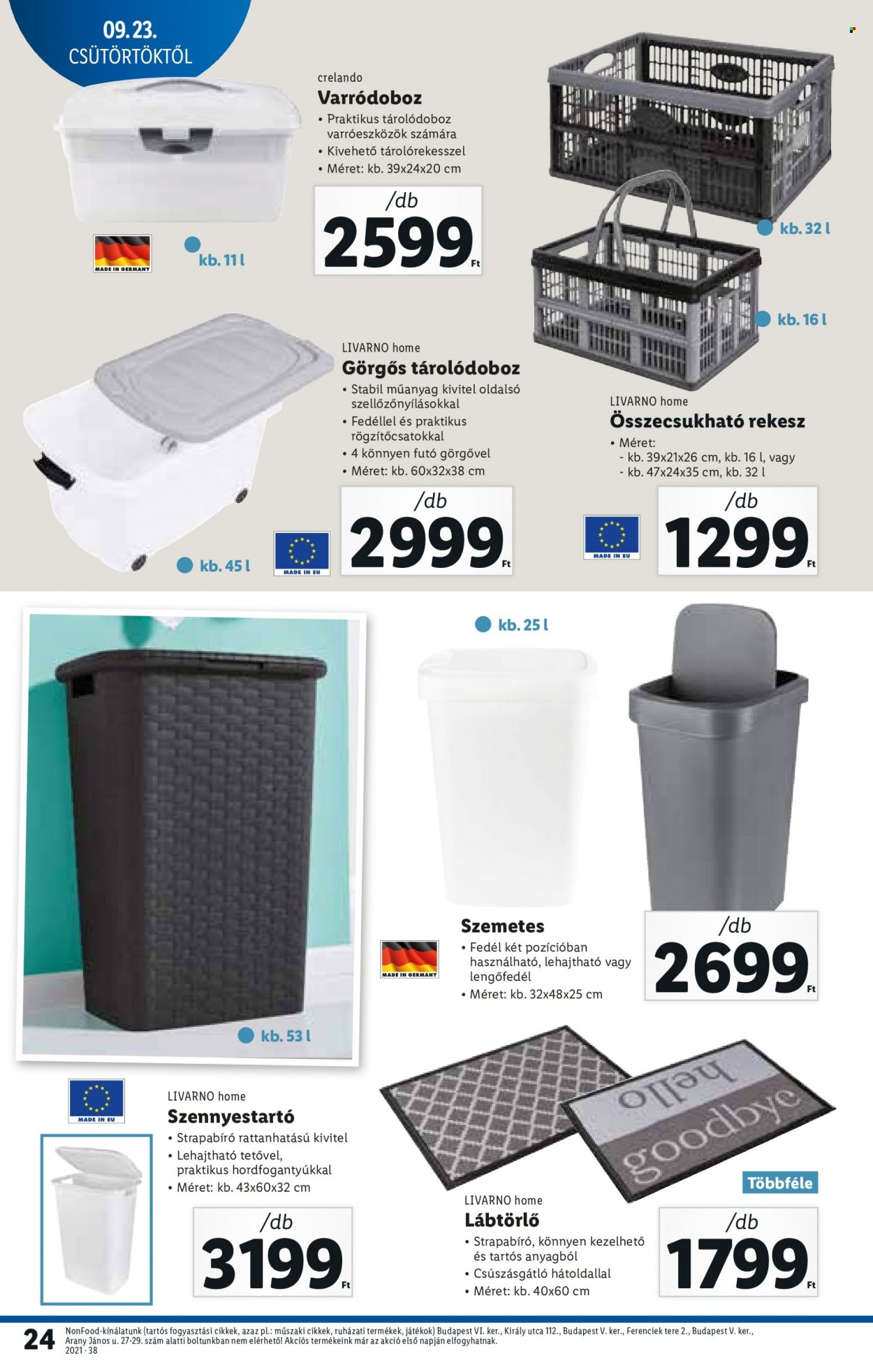 Lidl akciós újságok - 2021.09.23 - 2021.09.29. Oldal 24