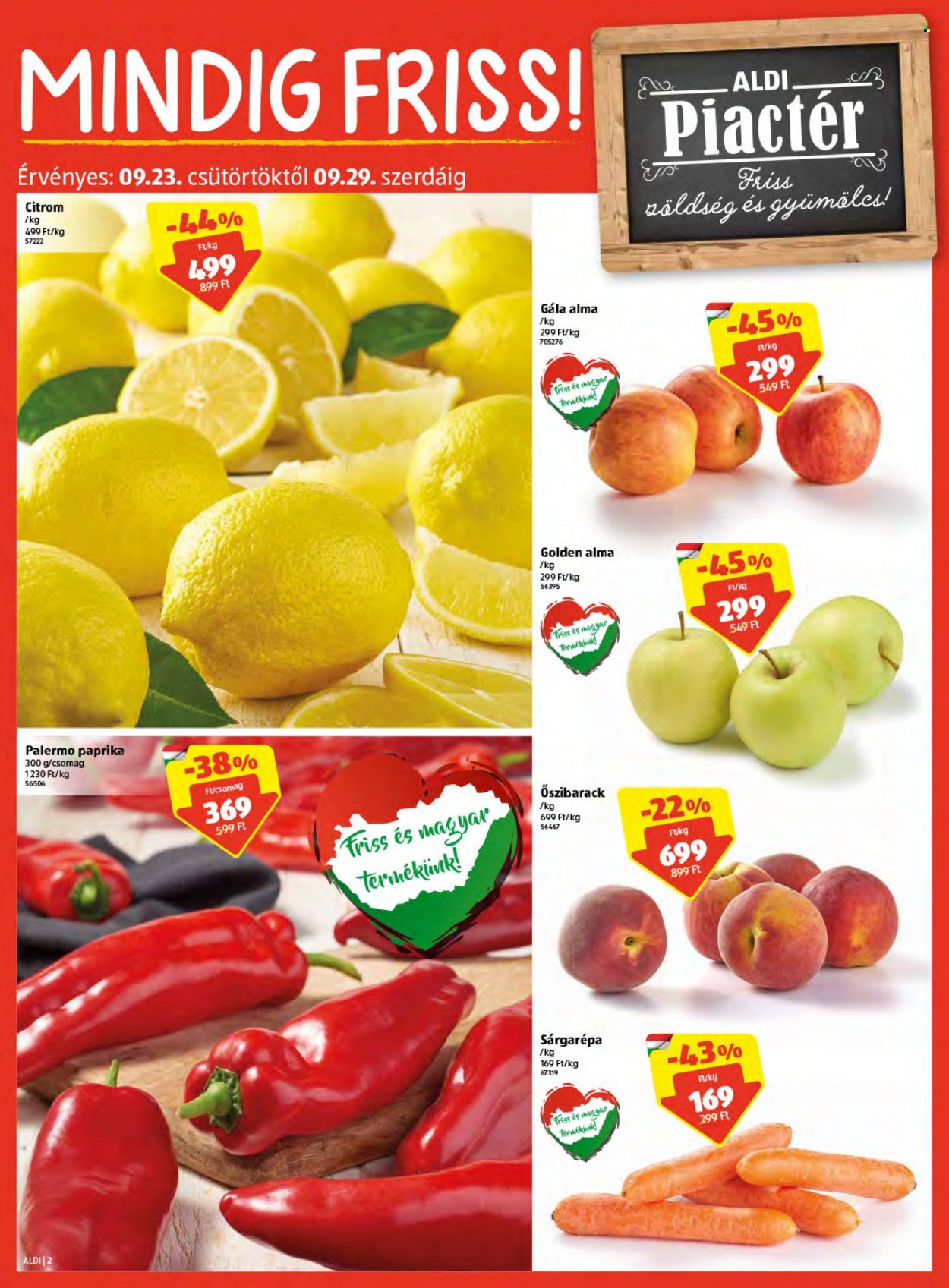 Aldi akciós újságok - 2021.09.23 - 2021.09.29. Oldal 2
