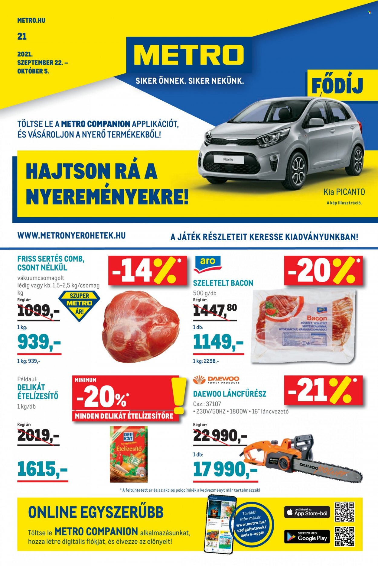 Metro akciós újságok - 2021.09.22 - 2021.10.05. Oldal 1