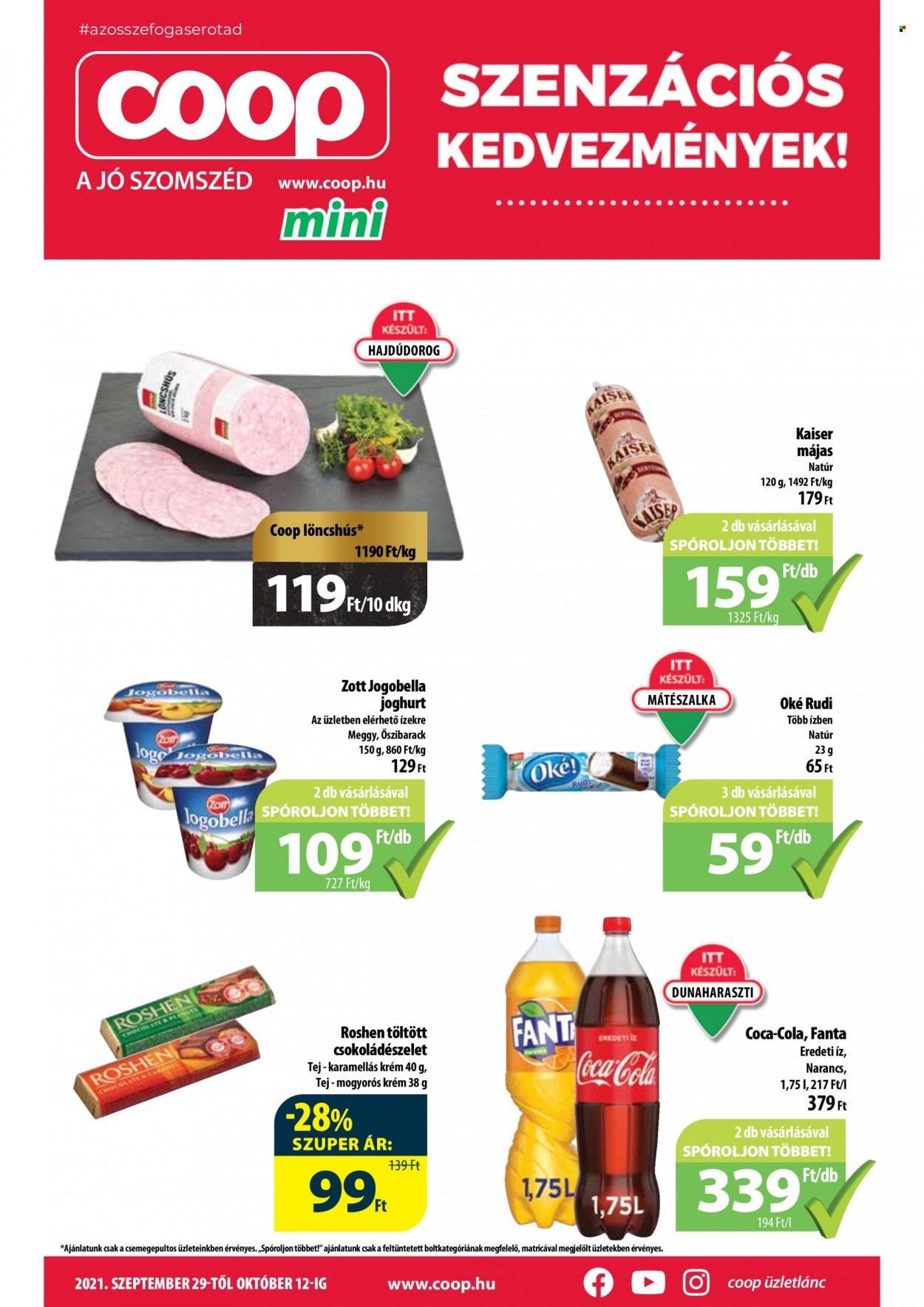 Coop akciós újságok - 2021.09.29 - 2021.10.12. Oldal 1