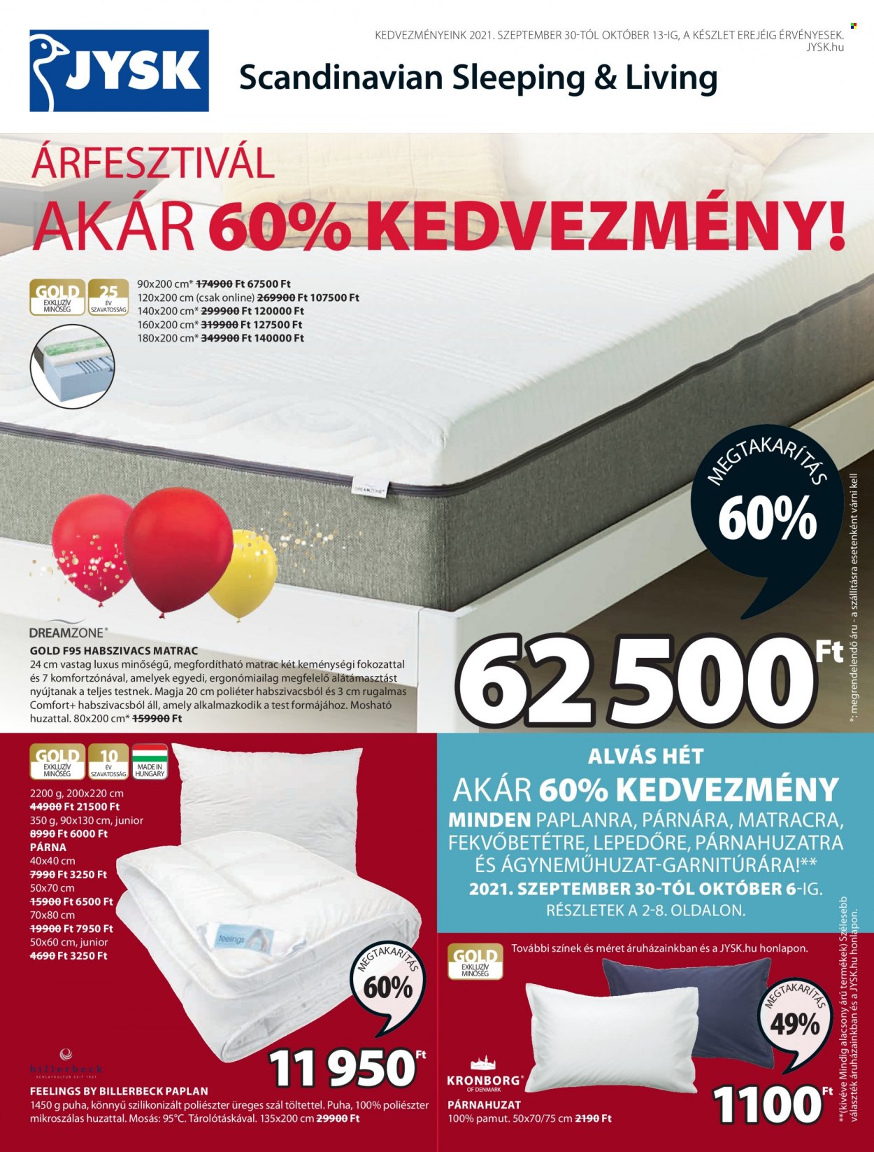 JYSK akciós újságok - 2021.09.30 - 2021.10.13. Oldal 1