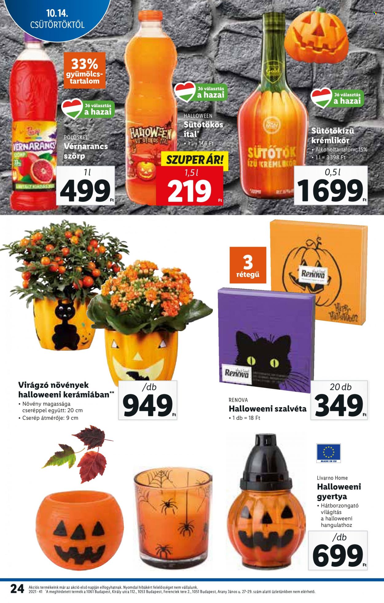 Lidl akciós újságok - 2021.10.14 - 2021.10.20. Oldal 24