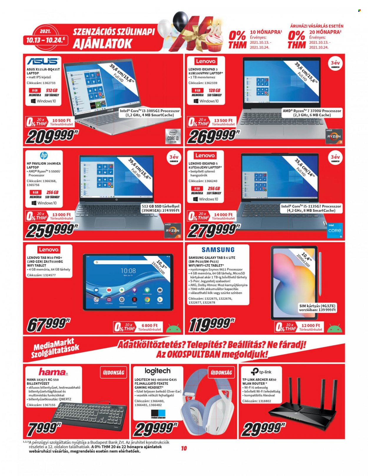 MediaMarkt akciós újságok - 2021.10.13 - 2021.10.24. Oldal 10