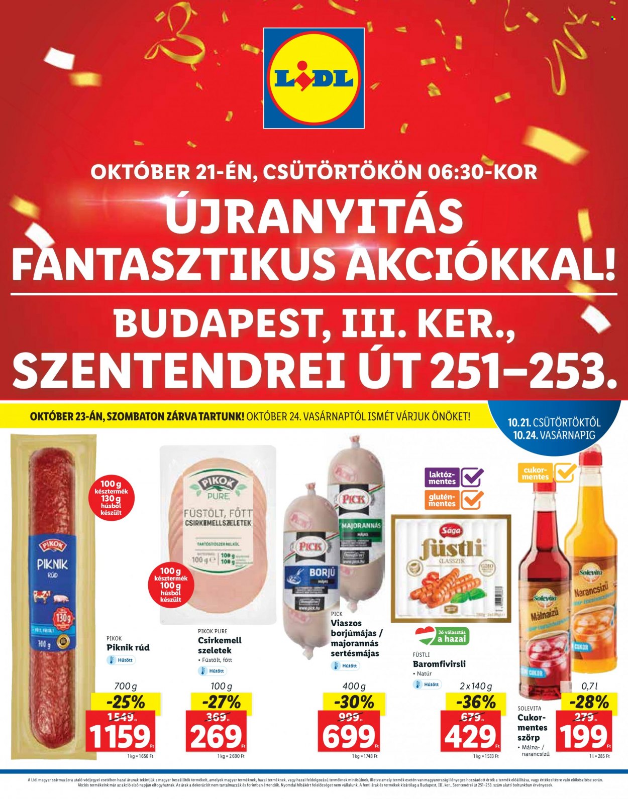 Lidl akciós újságok - 2021.10.21 - 2021.10.24. Oldal 1