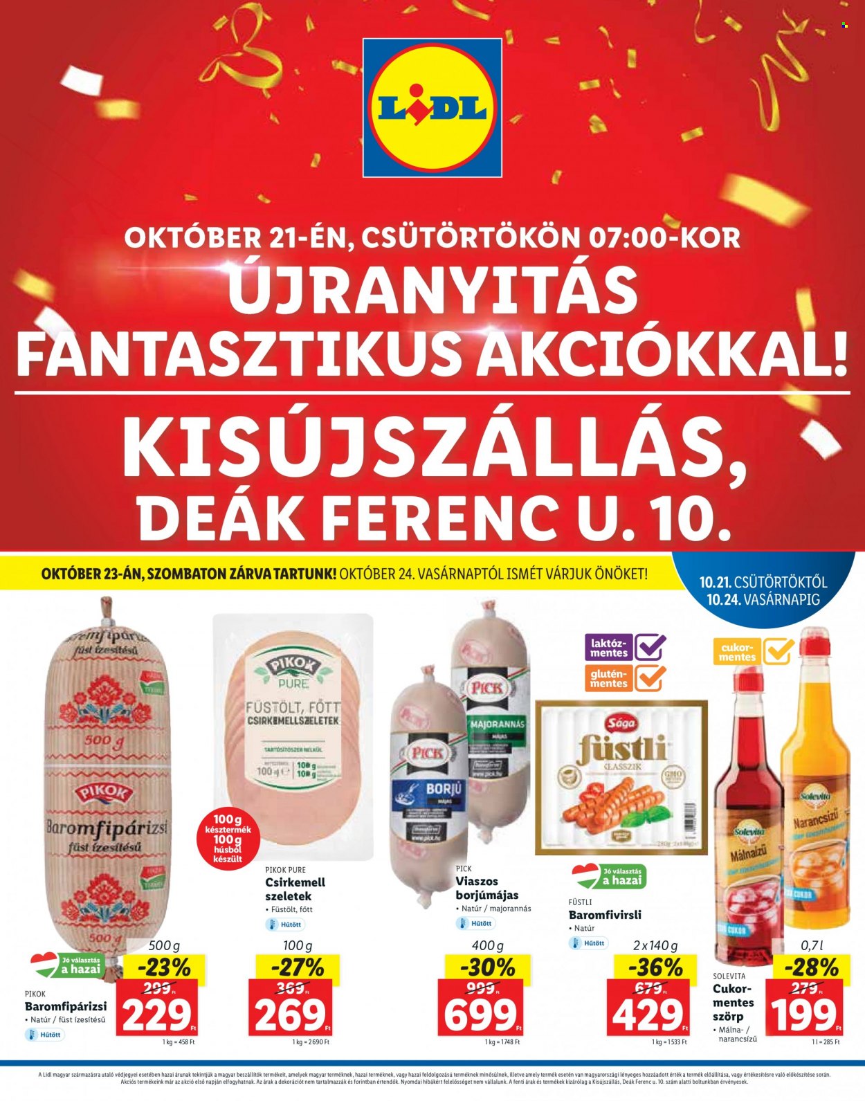 Lidl akciós újságok - 2021.10.21 - 2021.10.24. Oldal 1