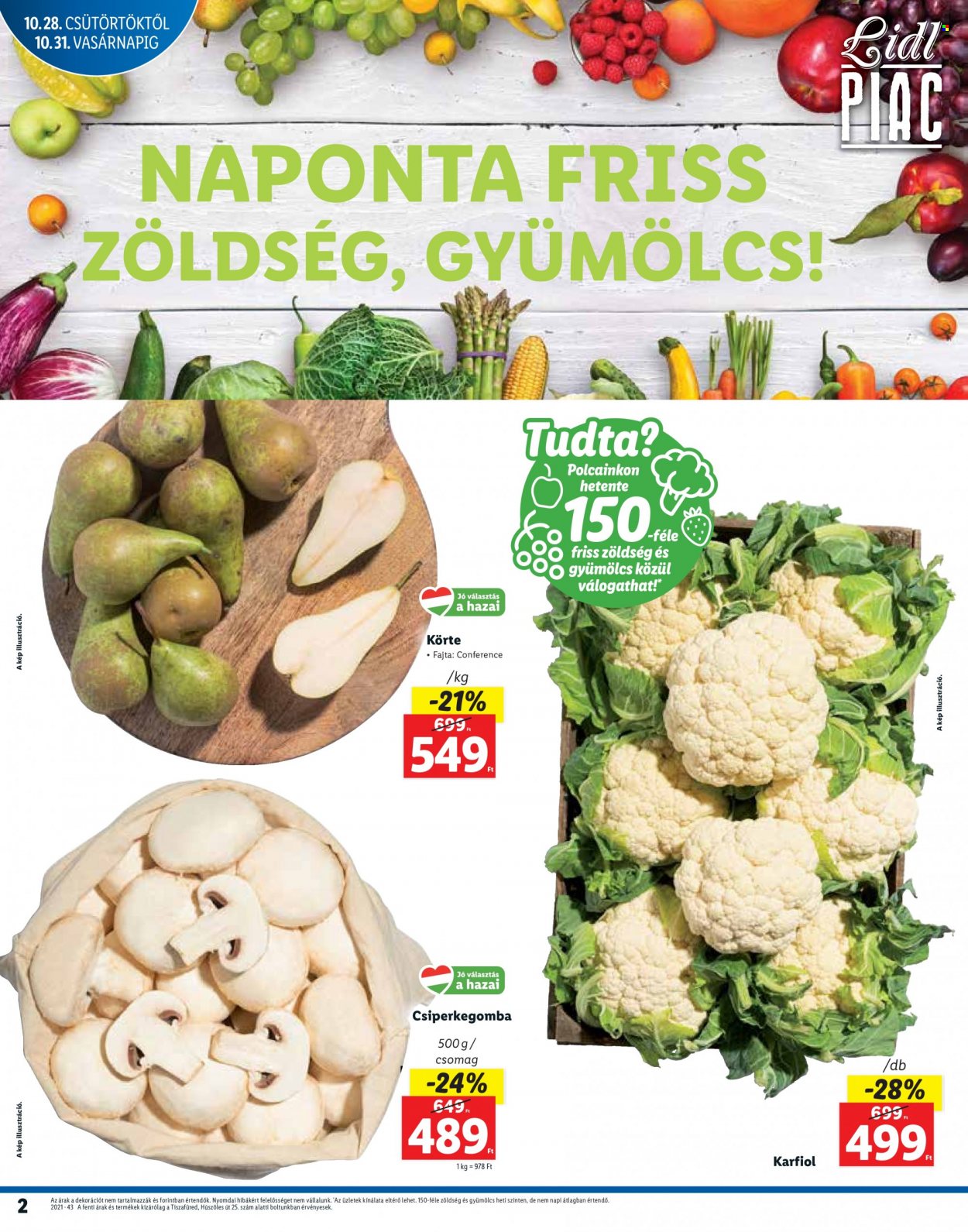 Lidl akciós újságok - 2021.10.28 - 2021.10.31. Oldal 2