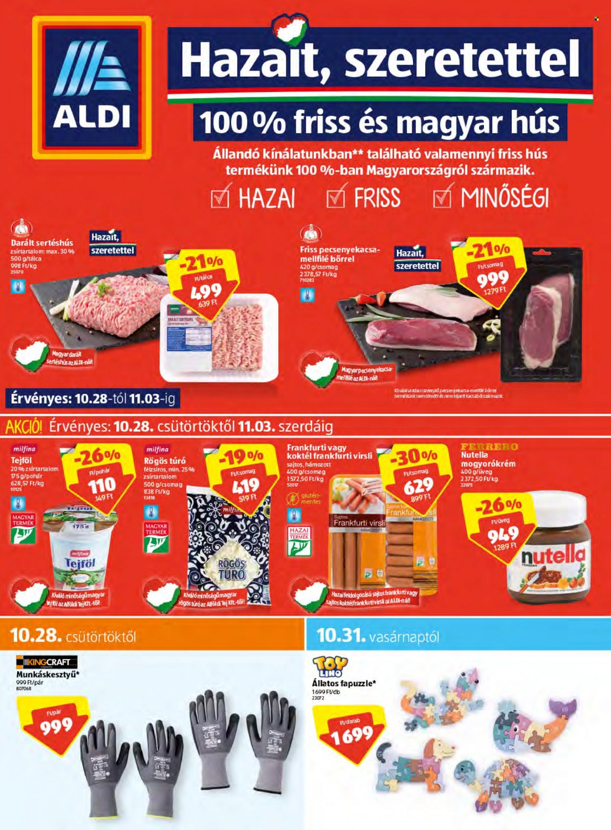 Aldi akciós újságok - 2021.10.28 - 2021.11.03. Oldal 1