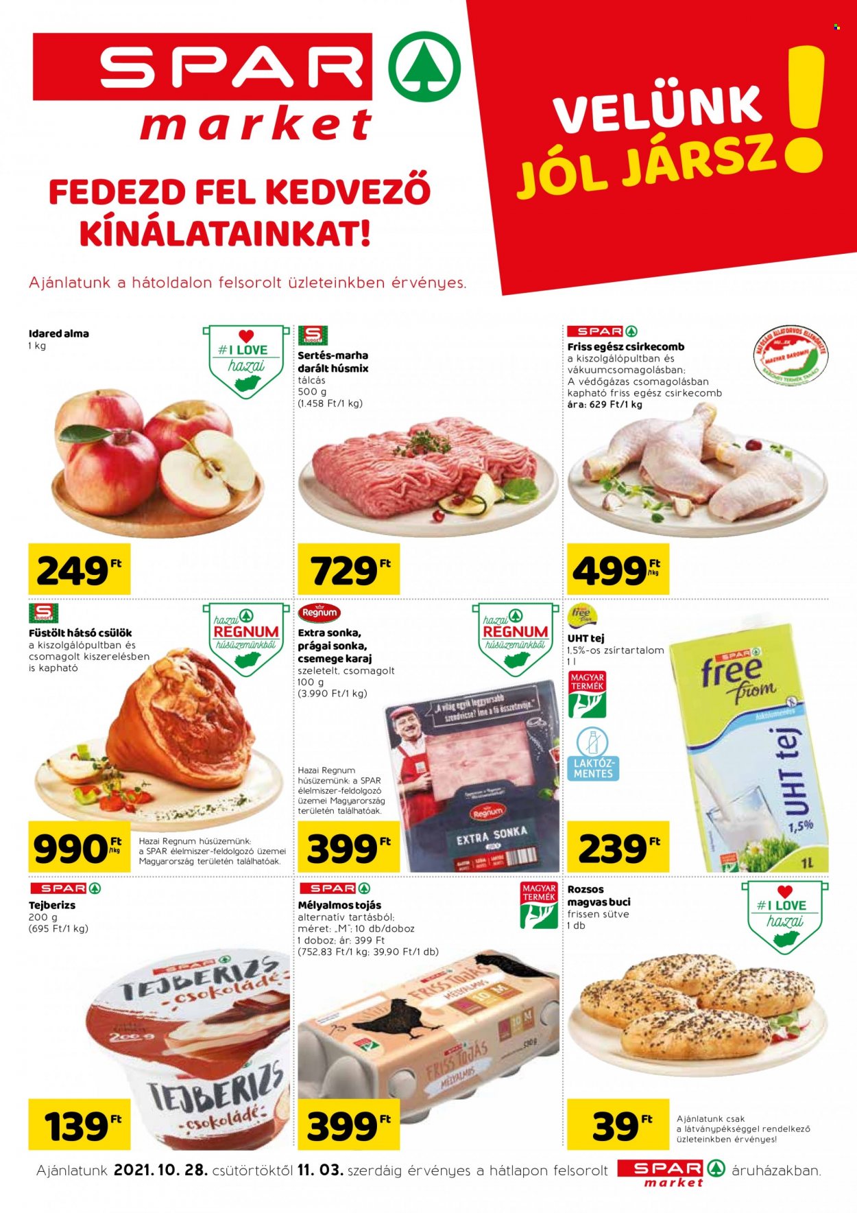 SPAR market akciós újságok - 2021.10.28 - 2021.11.03. Oldal 1