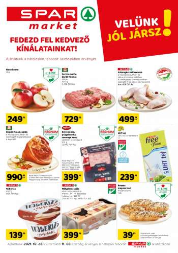 Újság SPAR market - 2021.10.28 - 2021.11.03.