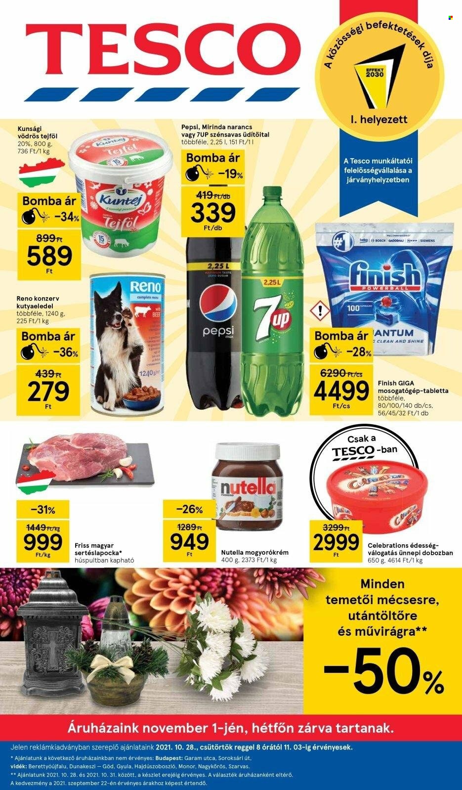 TESCO akciós újságok - 2021.10.28 - 2021.11.03. Oldal 1