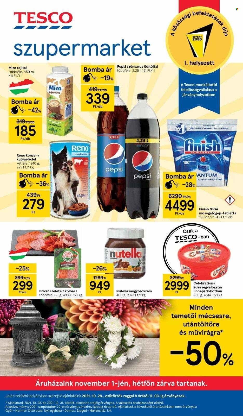TESCO akciós újságok - 2021.10.28 - 2021.11.03. Oldal 1