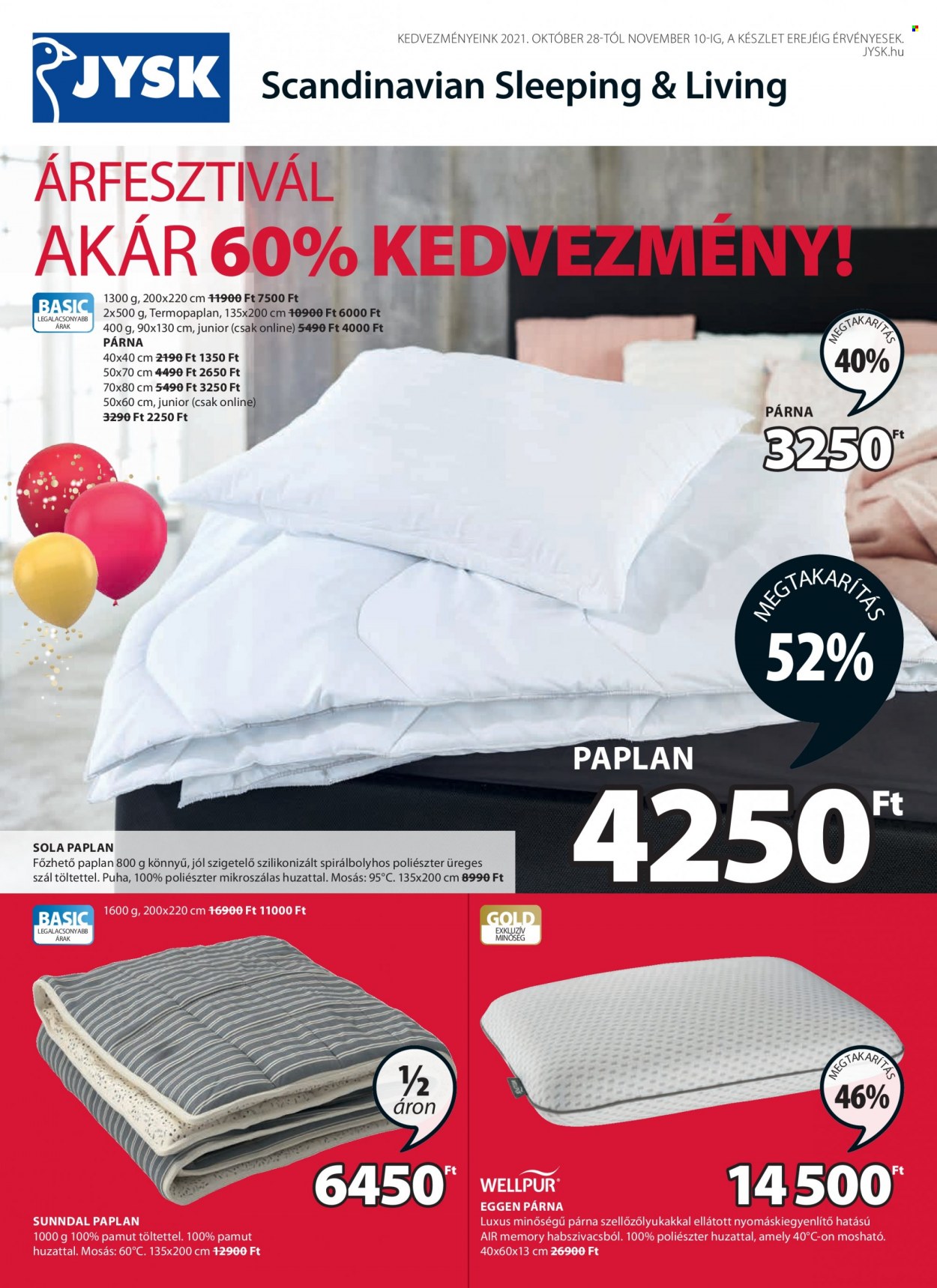 JYSK akciós újságok - 2021.10.28 - 2021.11.10. Oldal 1