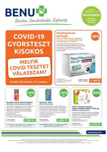Újság BENU Gyógyszertár - 2021.11.01 - 2021.11.30.