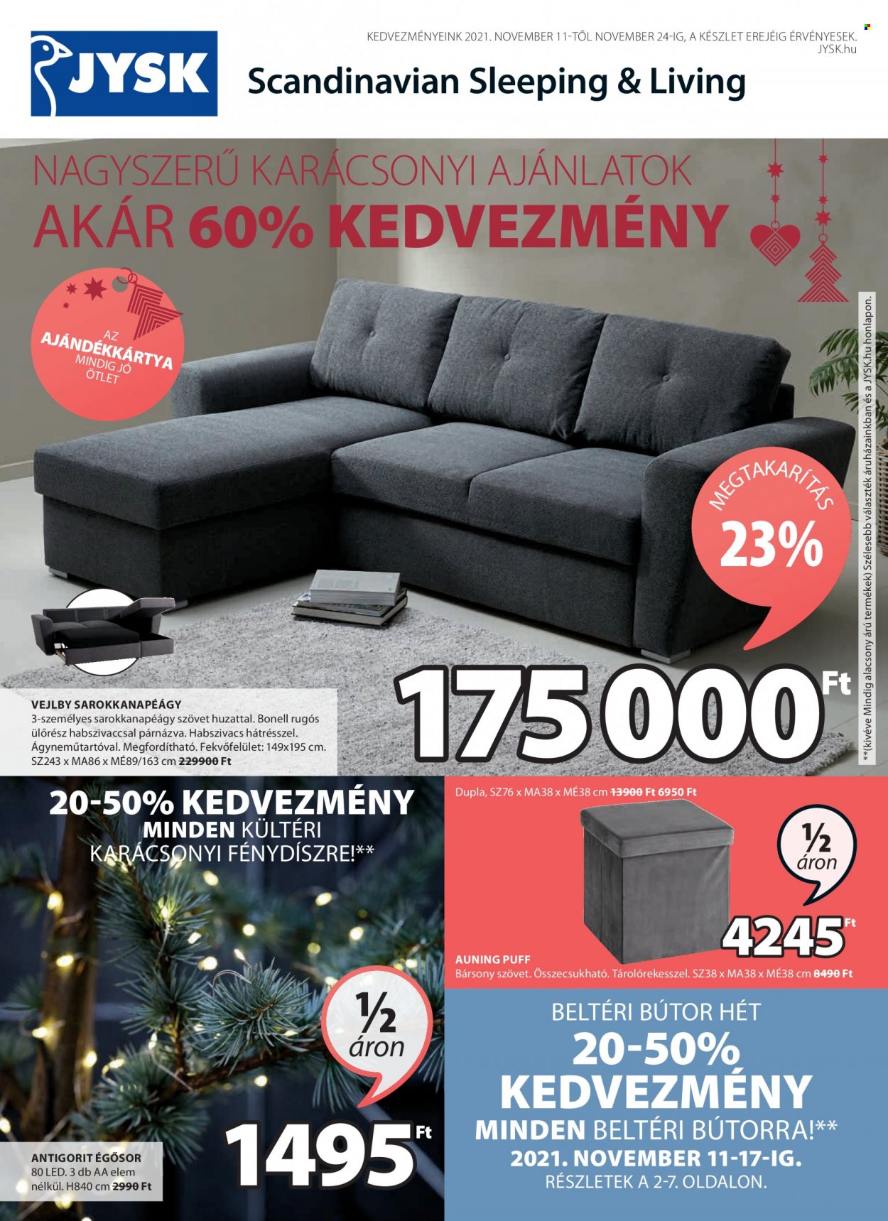 JYSK akciós újságok - 2021.11.11 - 2021.11.24. Oldal 1