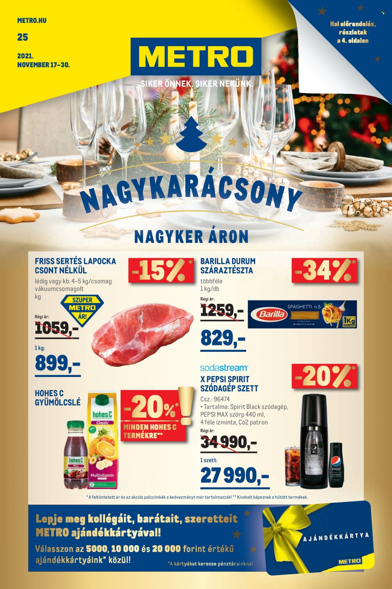 Metro akciós újságok - 2021.11.17 - 2021.11.30. Oldal 1