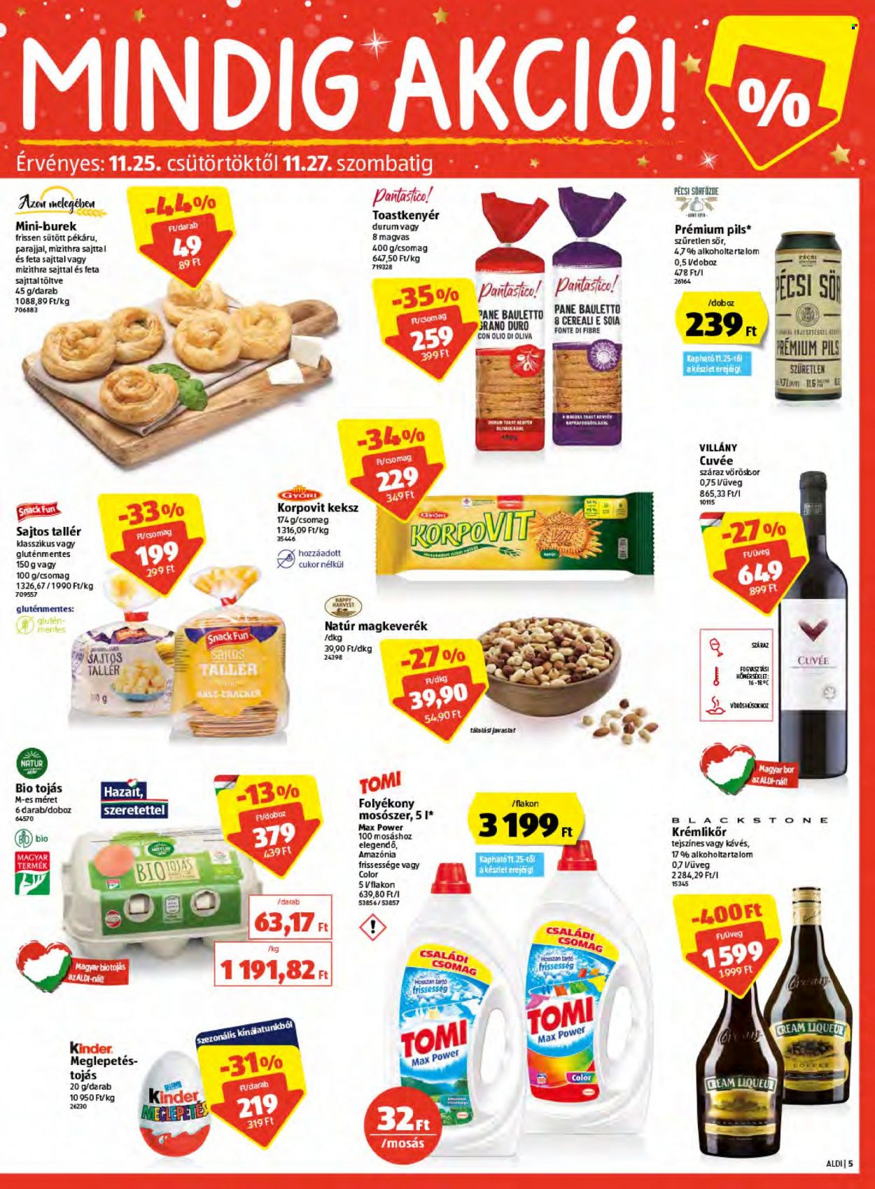 Aldi akciós újságok - 2021.11.25 - 2021.12.01. Oldal 5