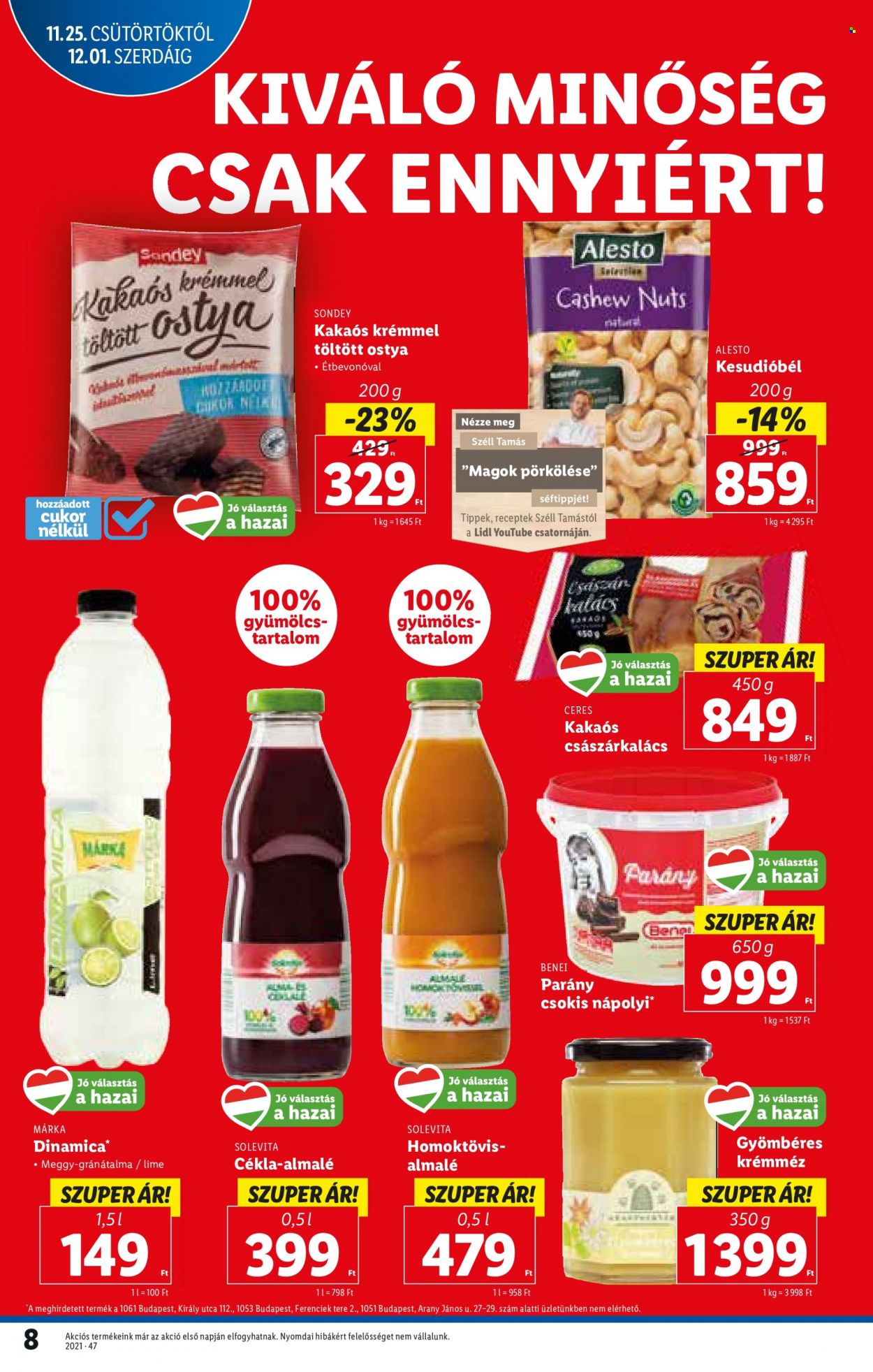 Lidl akciós újságok - 2021.11.25 - 2021.12.01. Oldal 8
