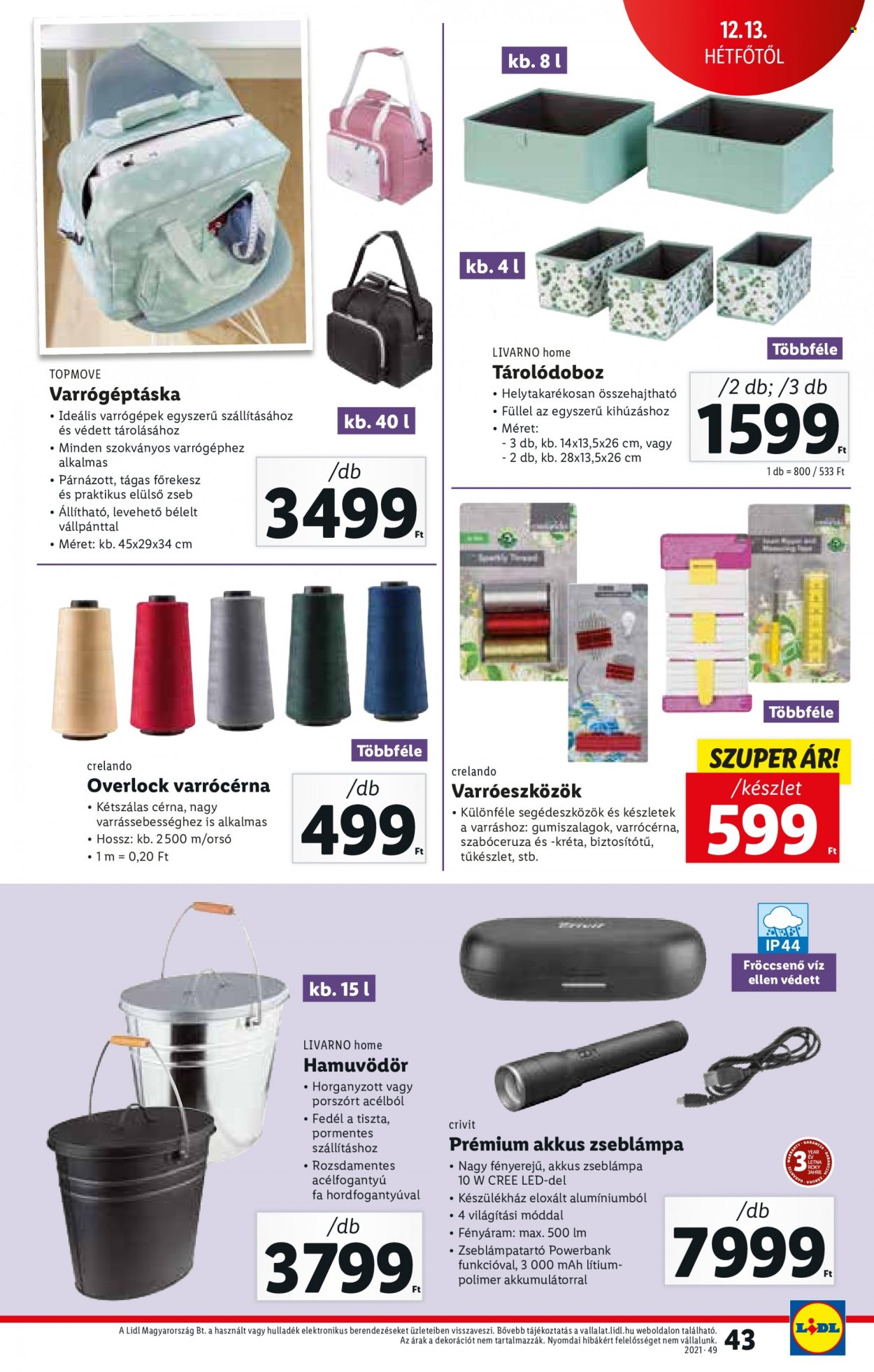 Lidl akciós újságok - 2021.12.09 - 2021.12.15. Oldal 43
