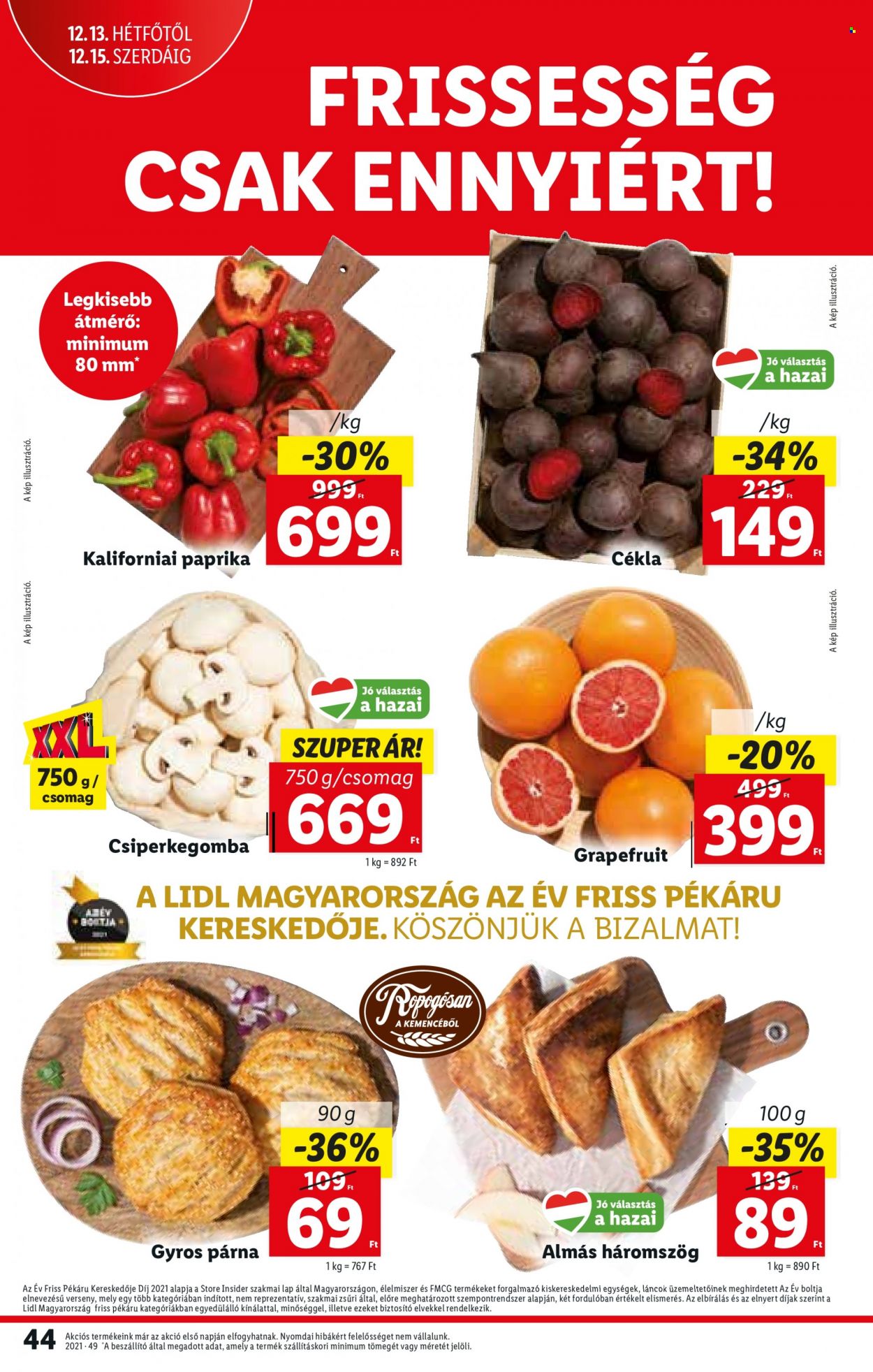 Lidl akciós újságok - 2021.12.09 - 2021.12.15. Oldal 44