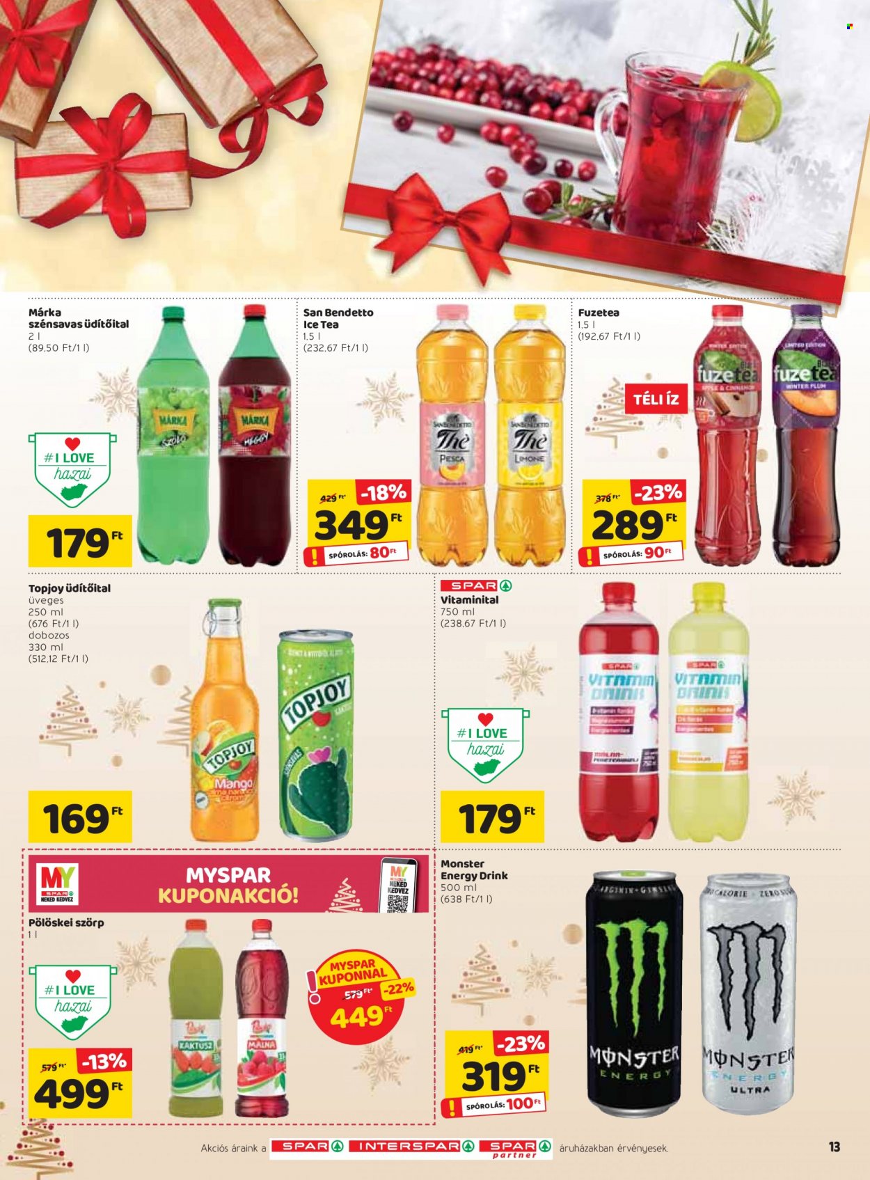 SPAR akciós újságok - 2021.12.09 - 2021.12.15. Oldal 13