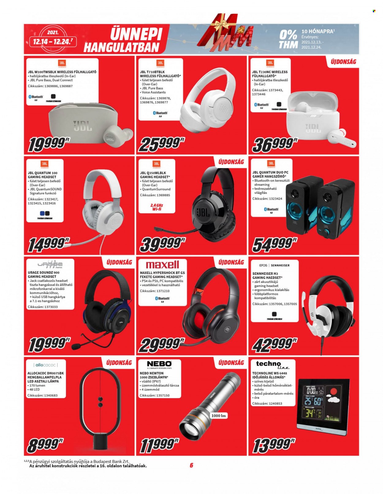 MediaMarkt akciós újságok - 2021.12.14 - 2021.12.24. Oldal 6