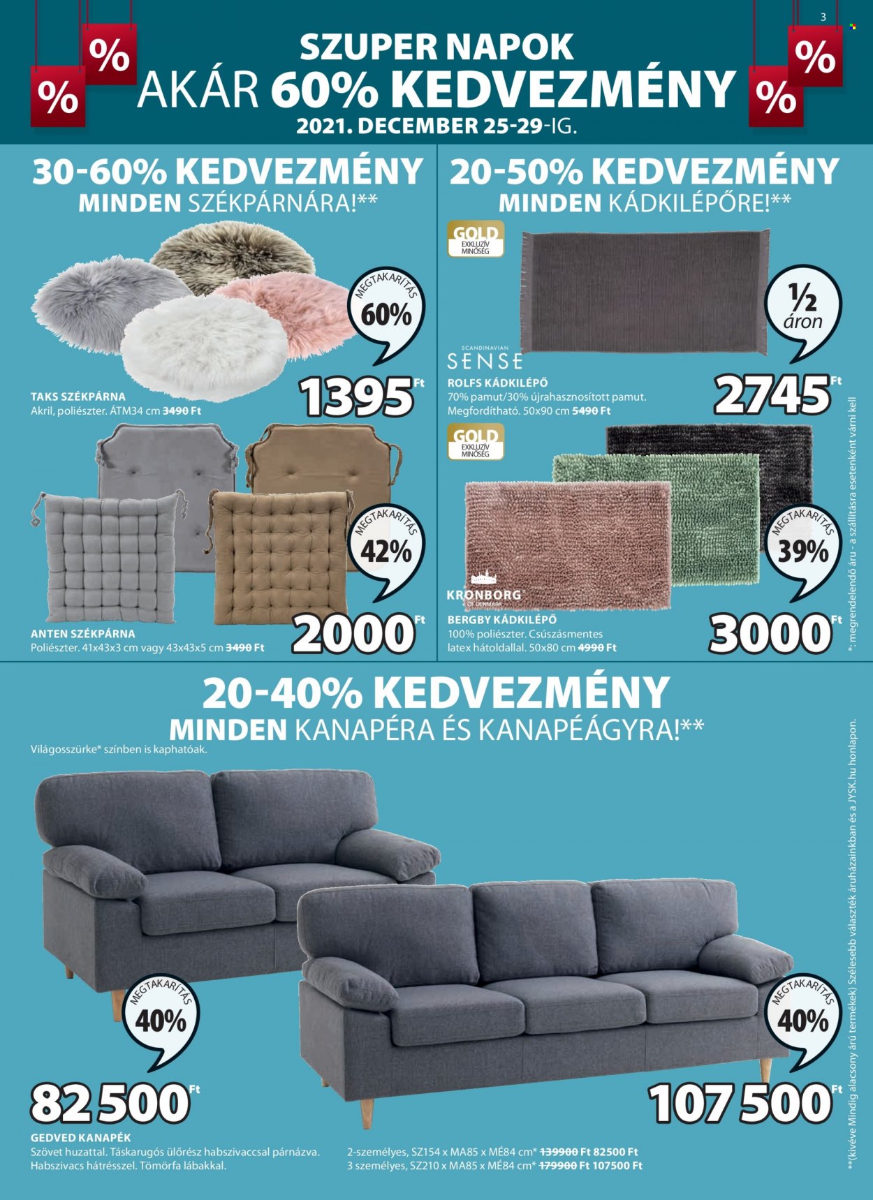 JYSK akciós újságok - 2021.12.25 - 2022.01.02. Oldal 3