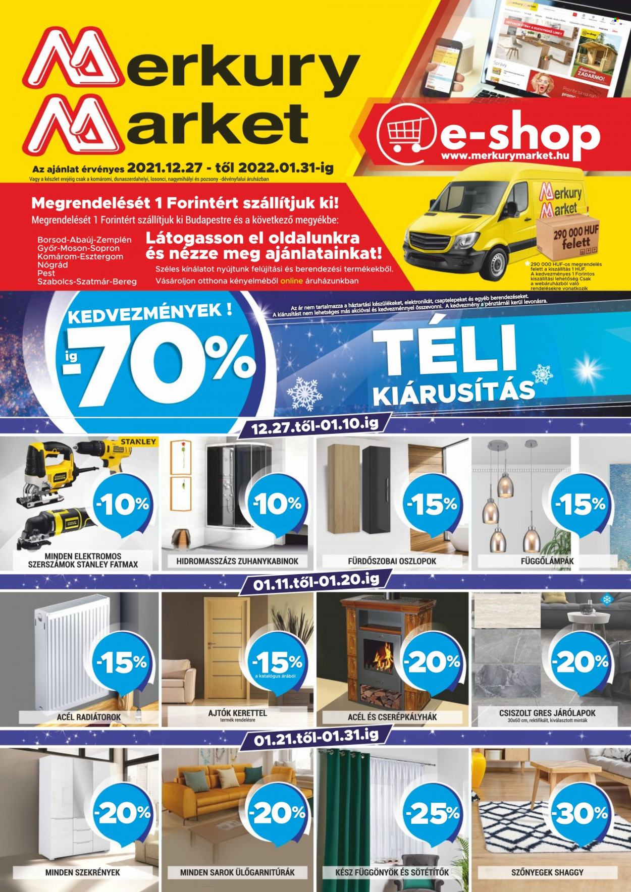 Merkury Market akciós újságok - 2021.12.27 - 2022.01.31. Oldal 1