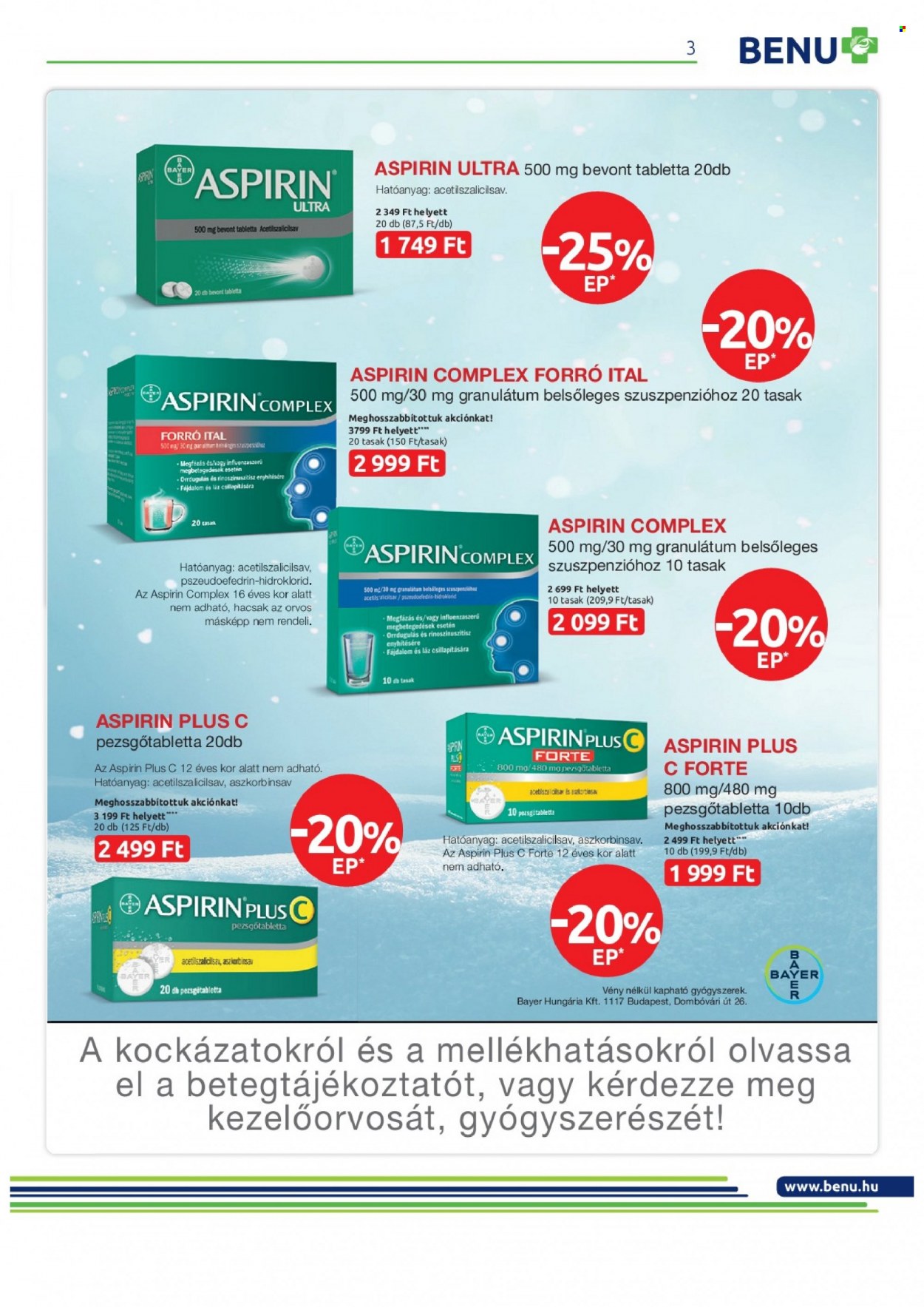 BENU Gyógyszertár akciós újságok - 2022.01.01 - 2022.01.31. Oldal 3